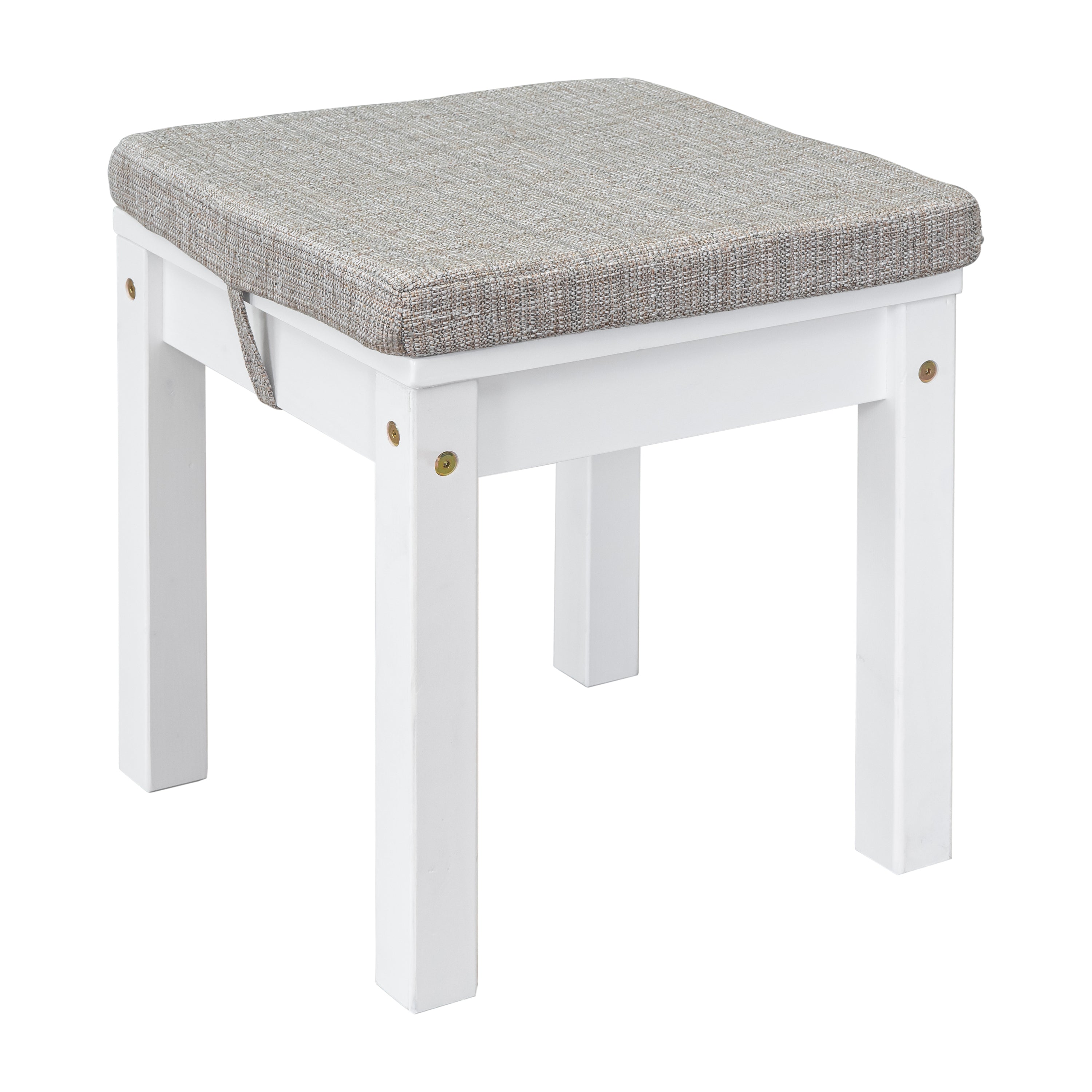 House-Shaped Desk with a cushion stool,White