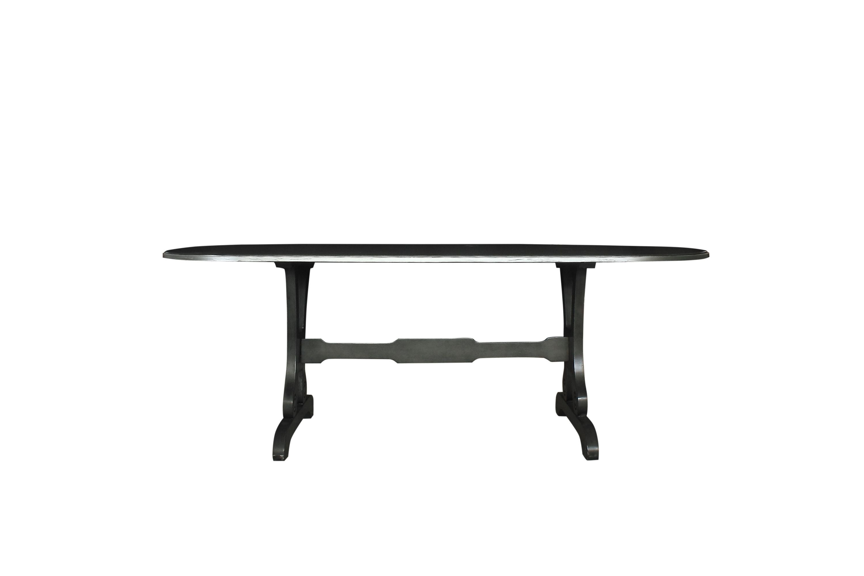 ACME House Beatrice Dining Table, Charcoal Finish 68810