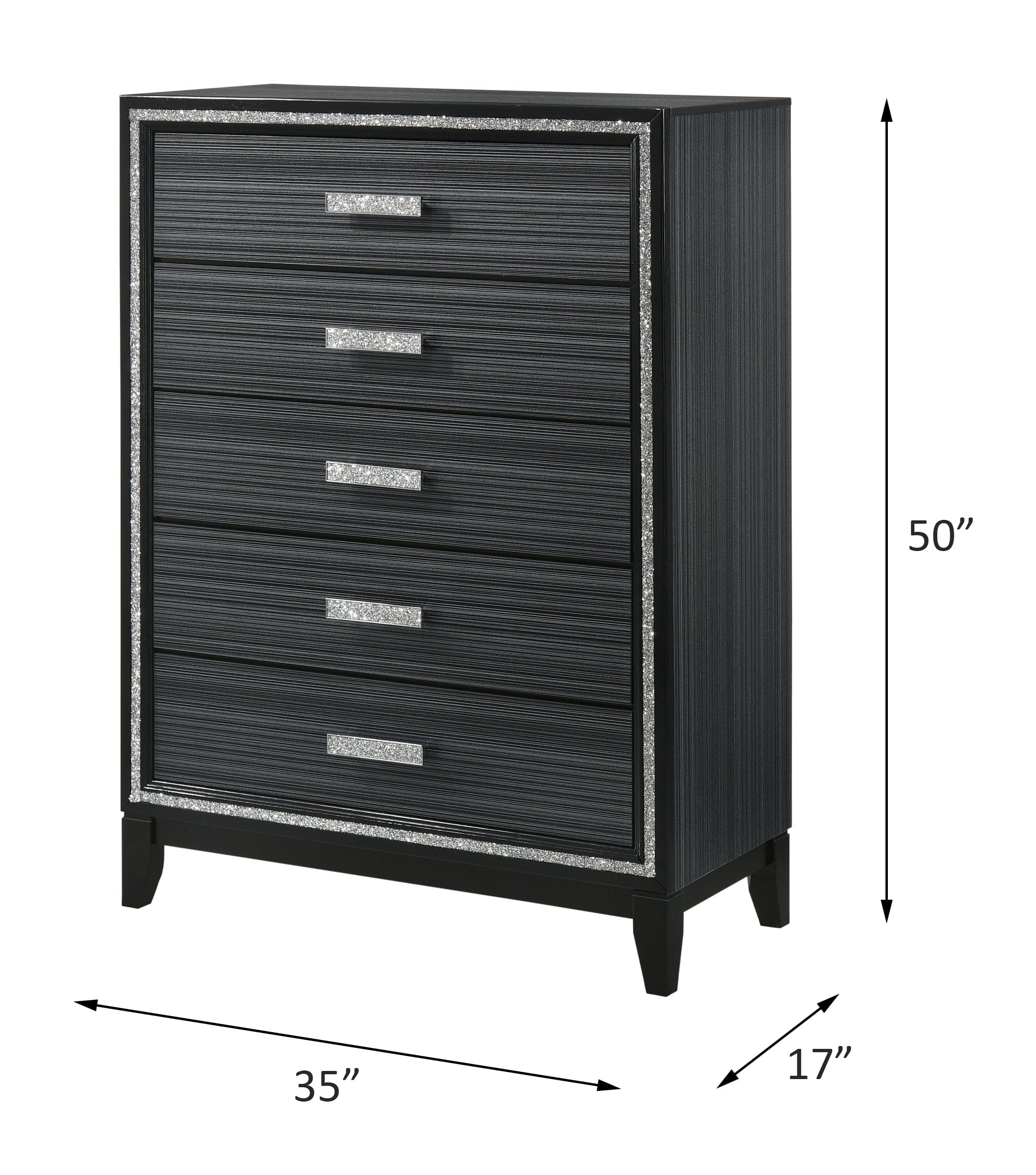 ACME Haiden Chest, Weathered Black Finish 28436