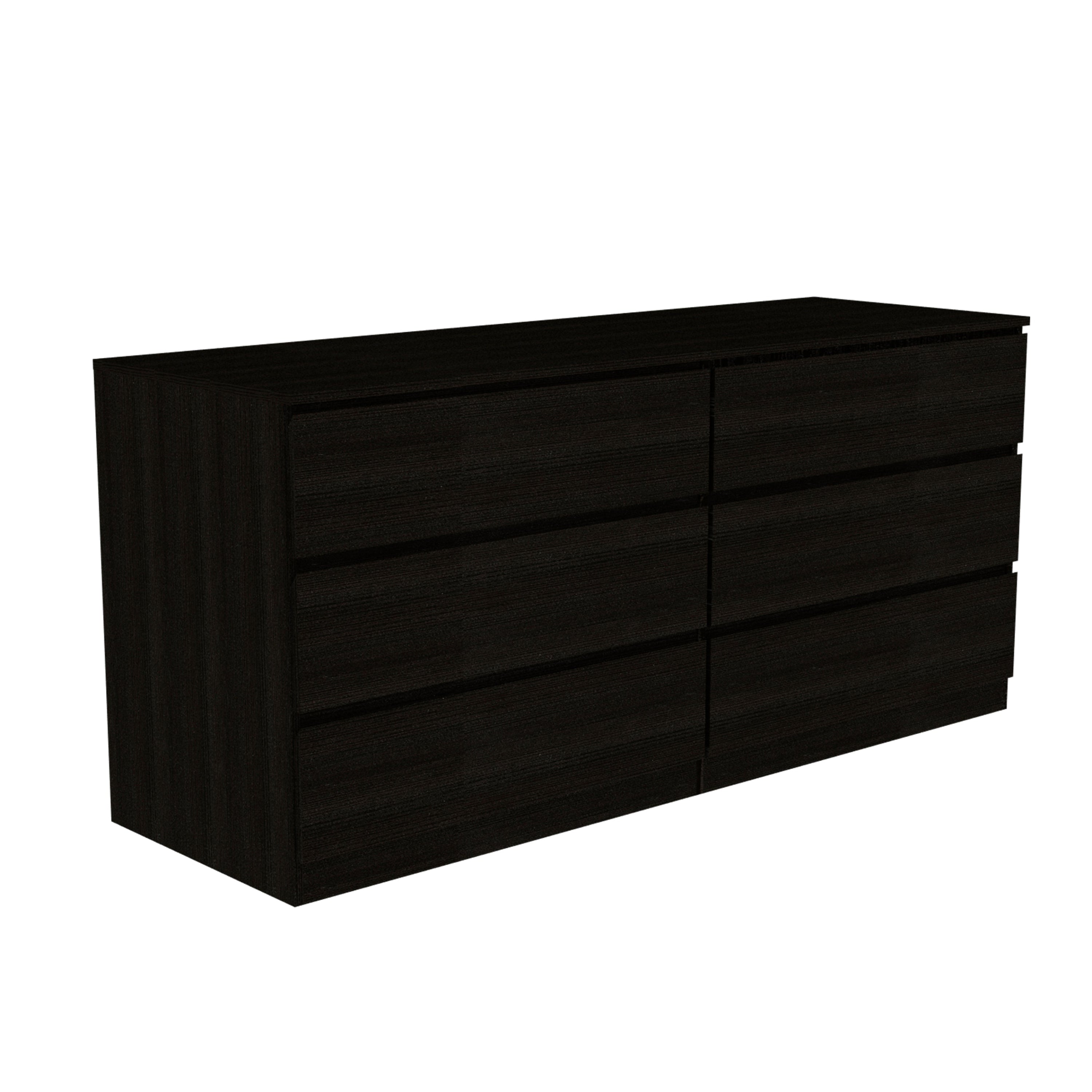 Wilmington 2-Piece Bedroom Set, Dresser and Chest, Black Wengue