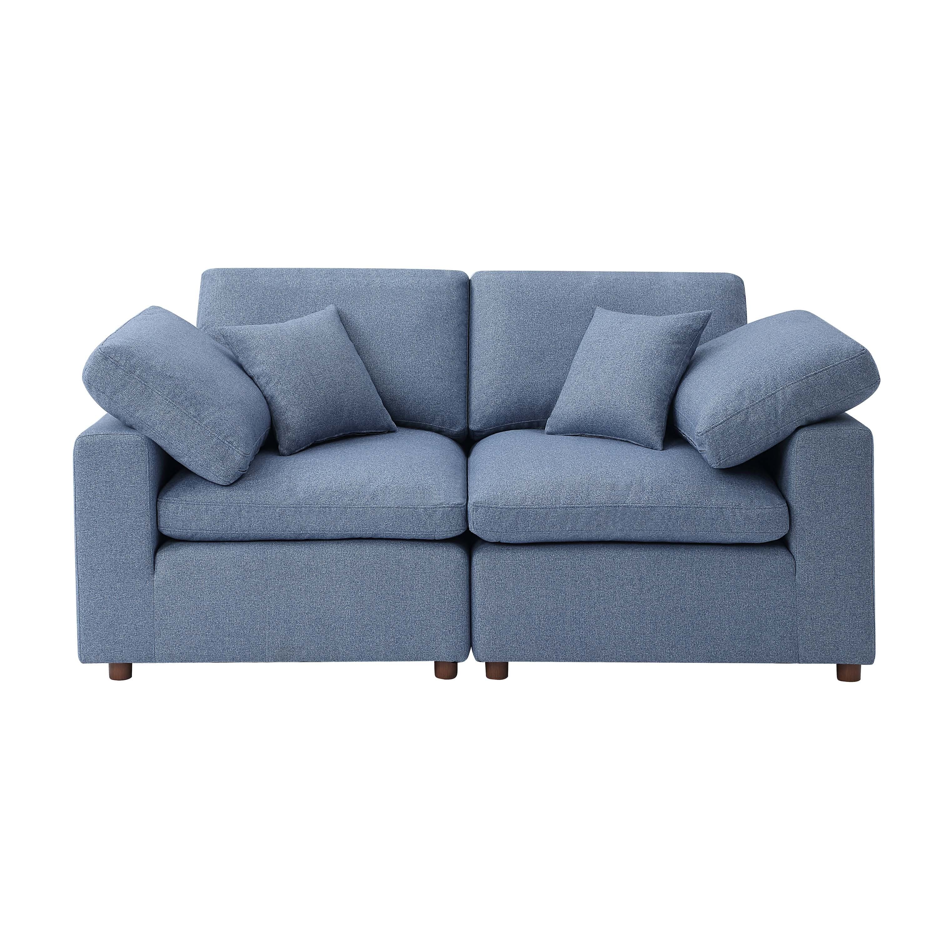 Modern Modular Sectional Sofa Set, Self-customization Design Sofa, Blue