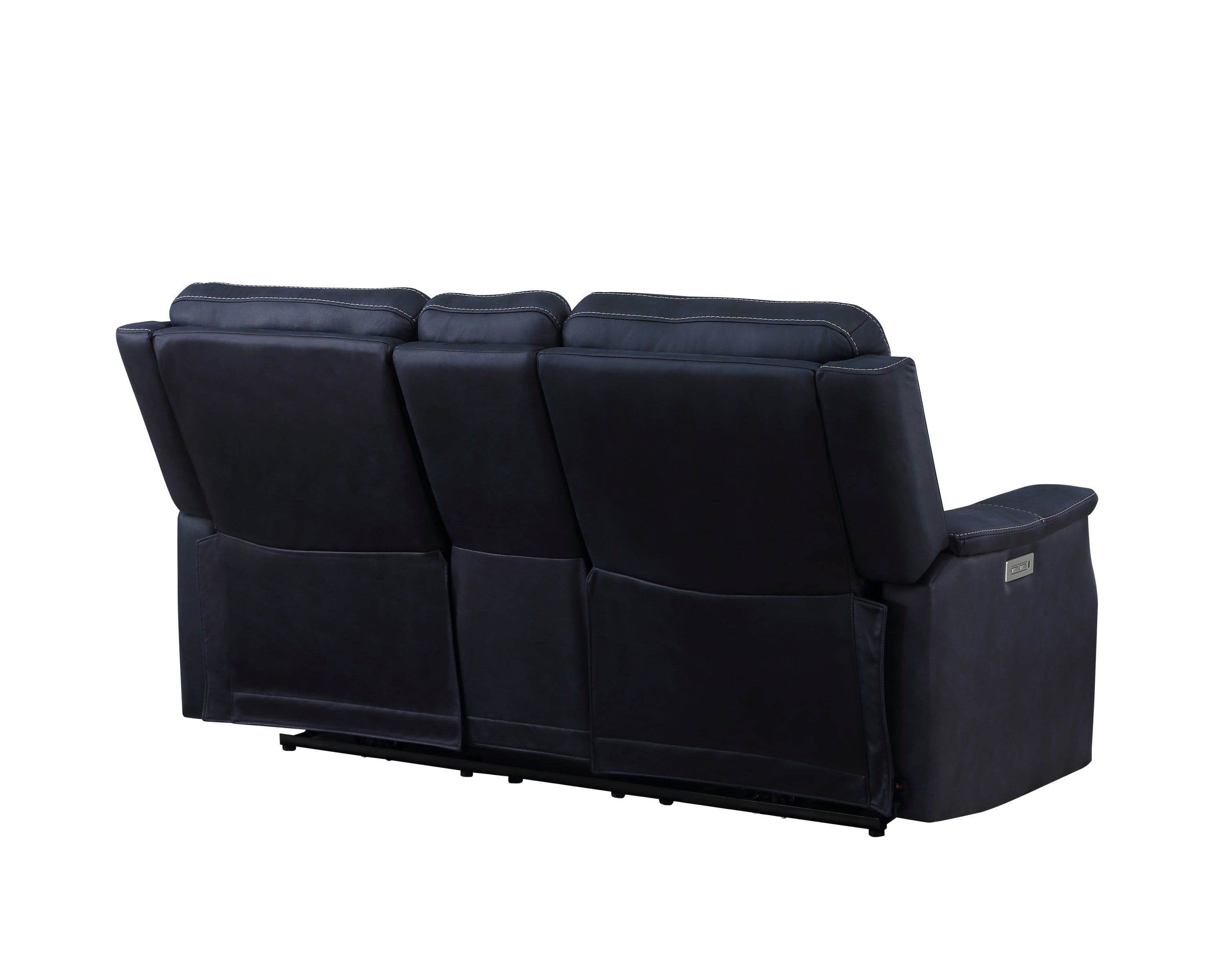 Tailored Power Console Loveseat - Shaped Seats, Luxurious Leatherette Cover - Power Headrest, Power Footrest, Hidden Storage