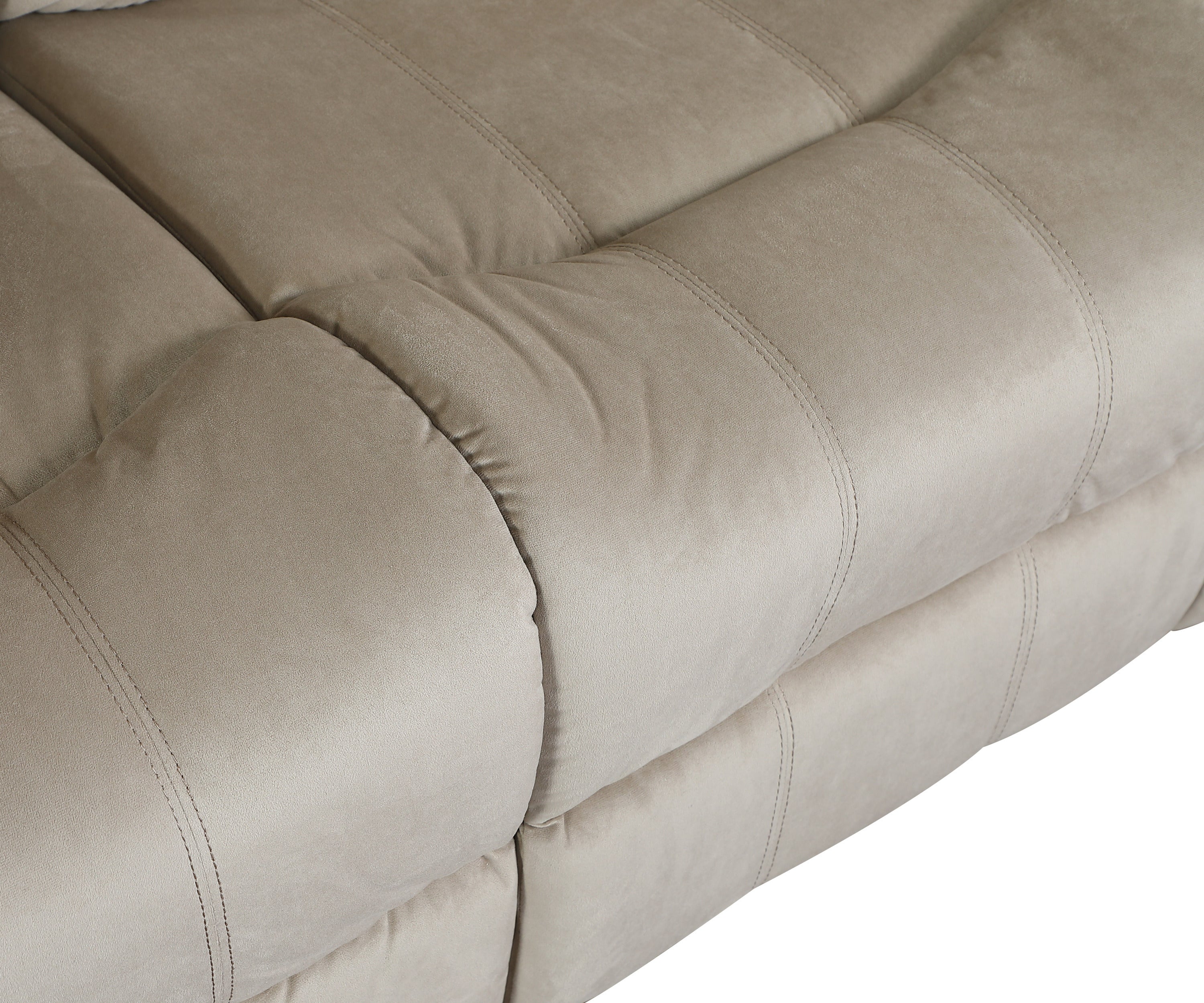 Global United Transitional Microfiber Fabric Upholstered Loveseat