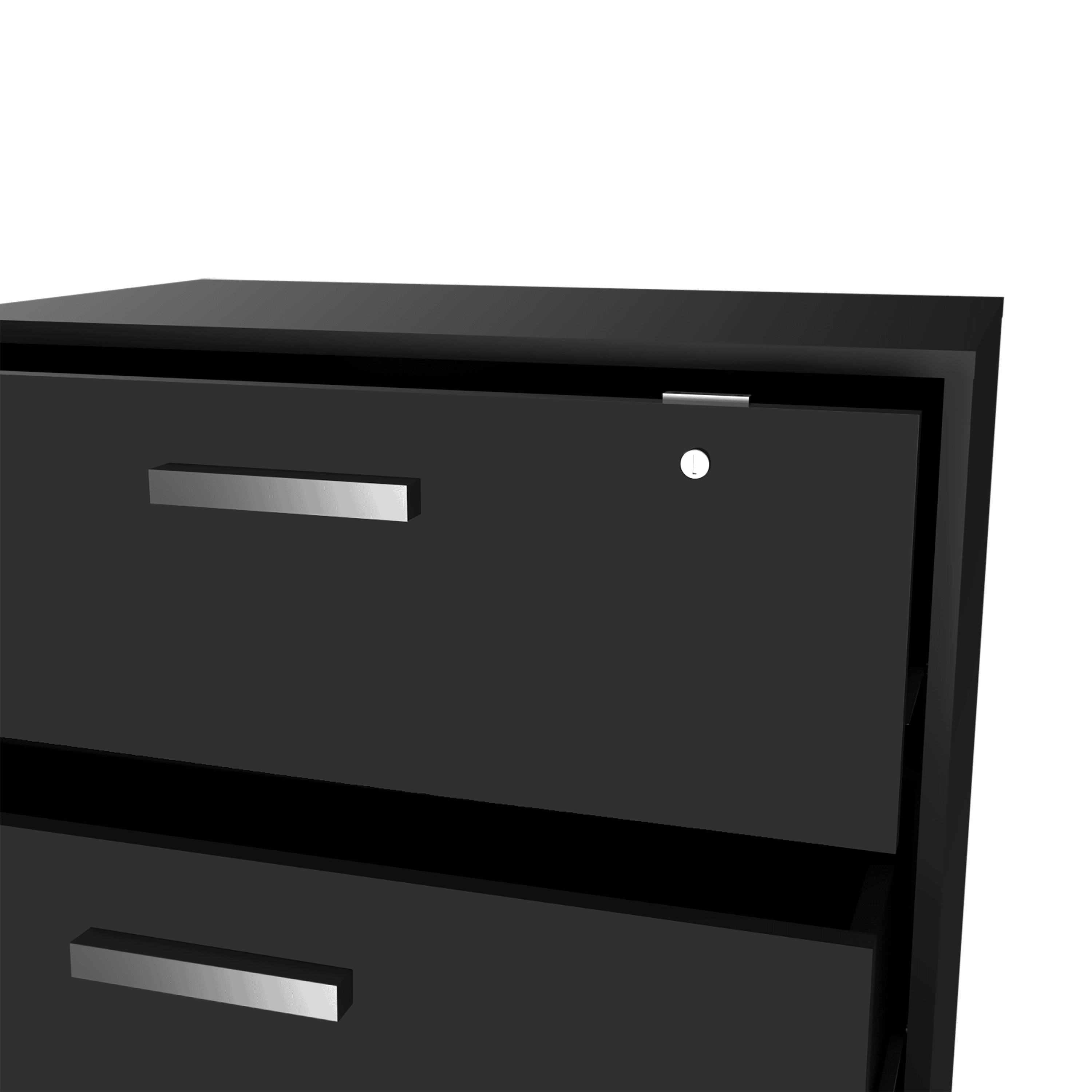 3 Drawers Storage Cabinet with Casters Lions Office, Black Wengue Finish