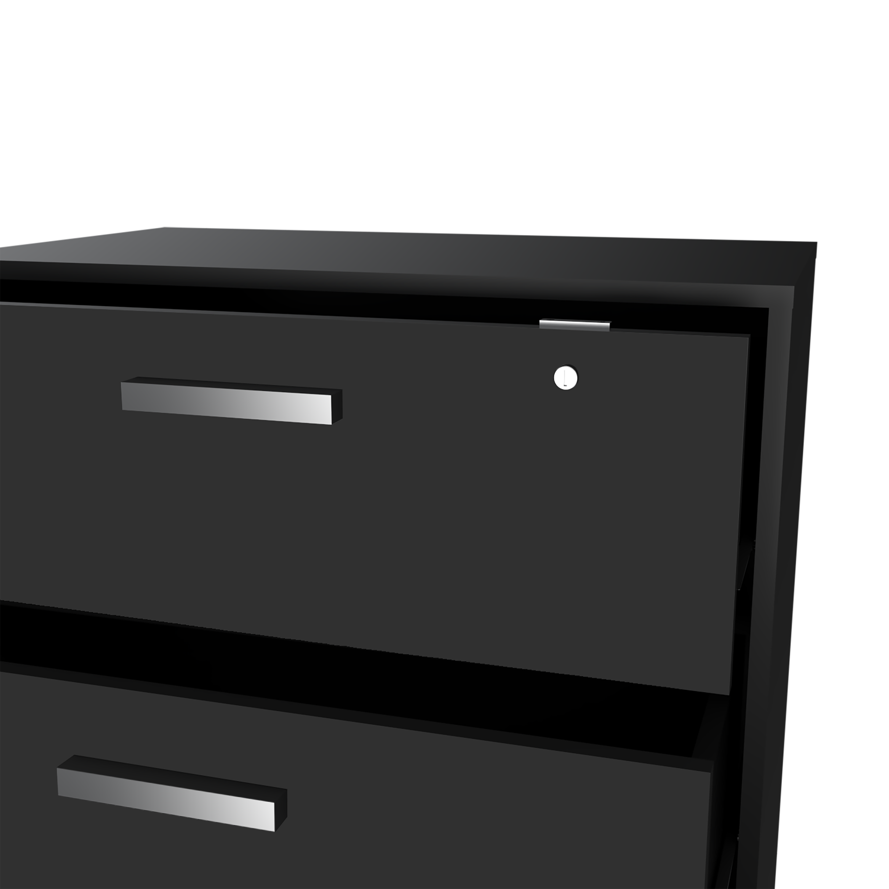 3 Drawers Storage Cabinet with Casters Lions Office, Black Wengue Finish