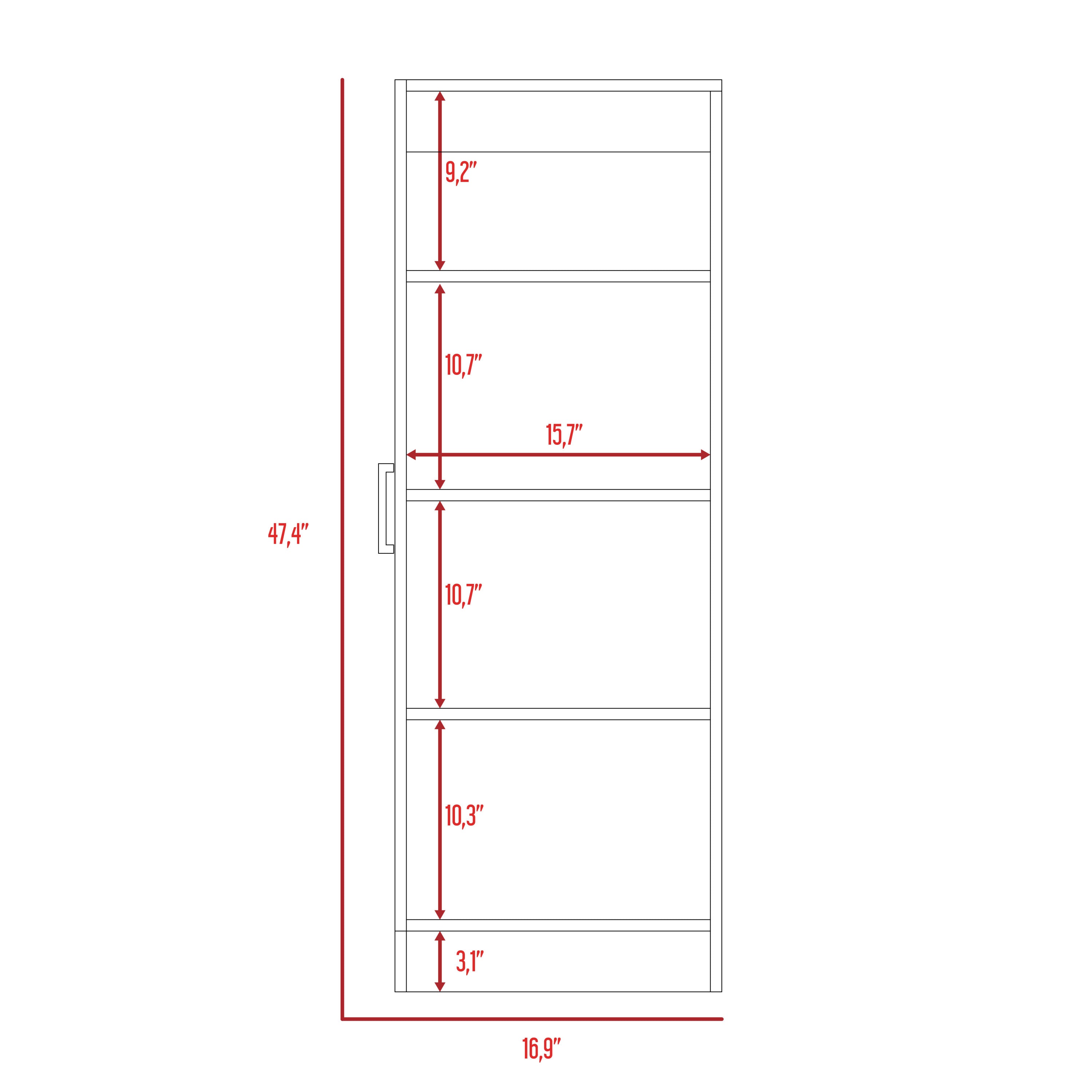 Pantry Miami, Single Door Cabinet, White Finish