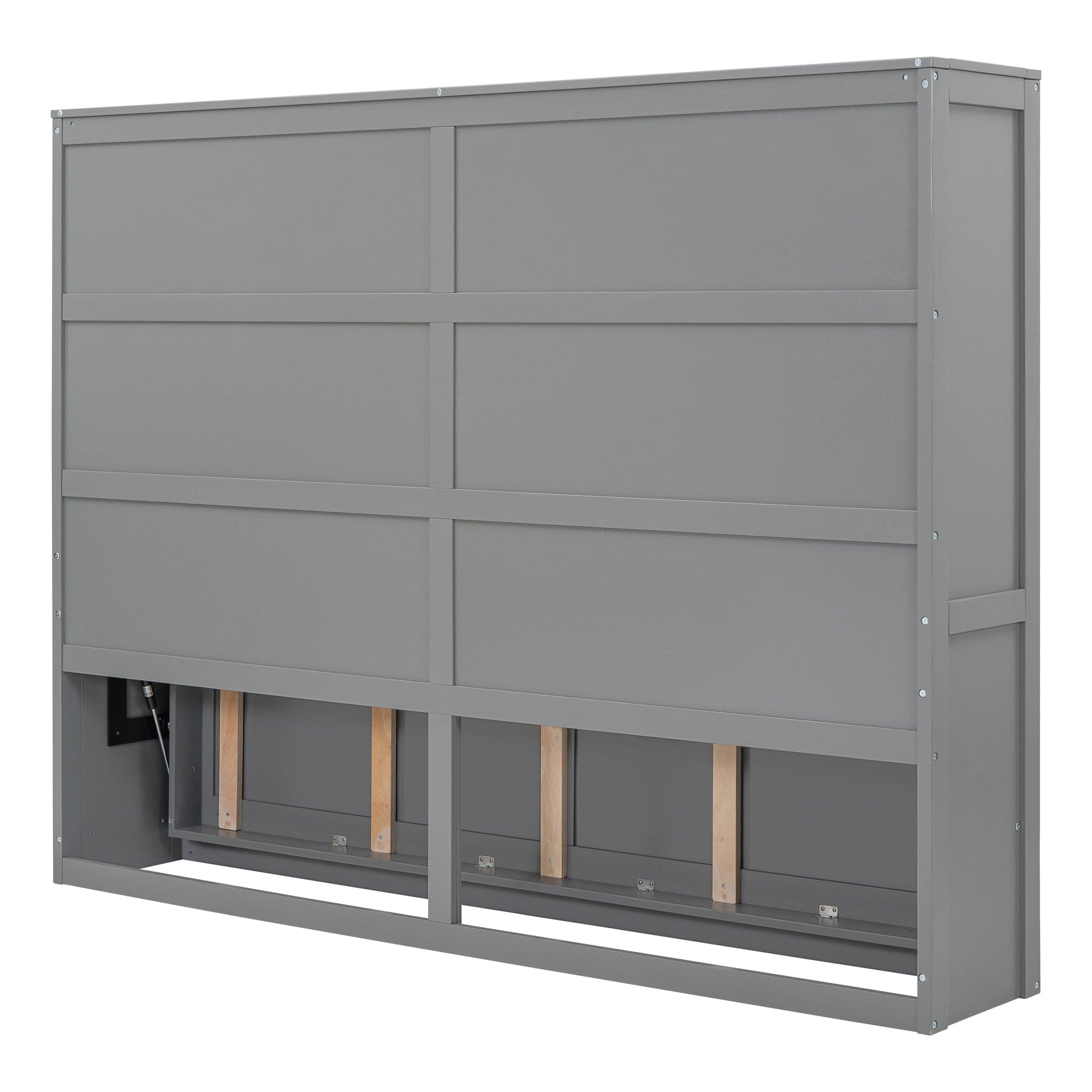 Queen Size Murphy Bed Wall Bed,Gray