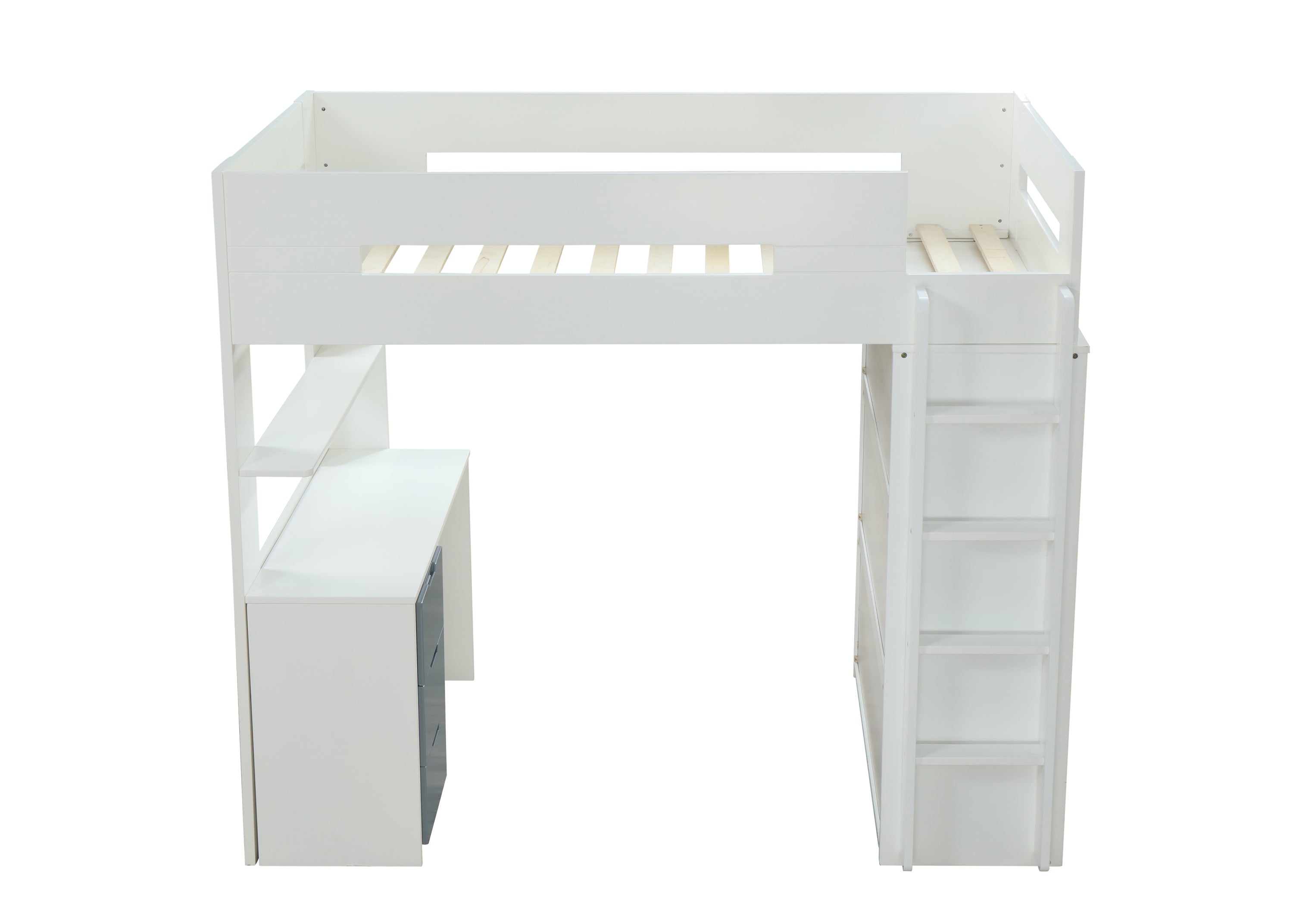 ACME Nerice Loft Bed in White & Gray 38050