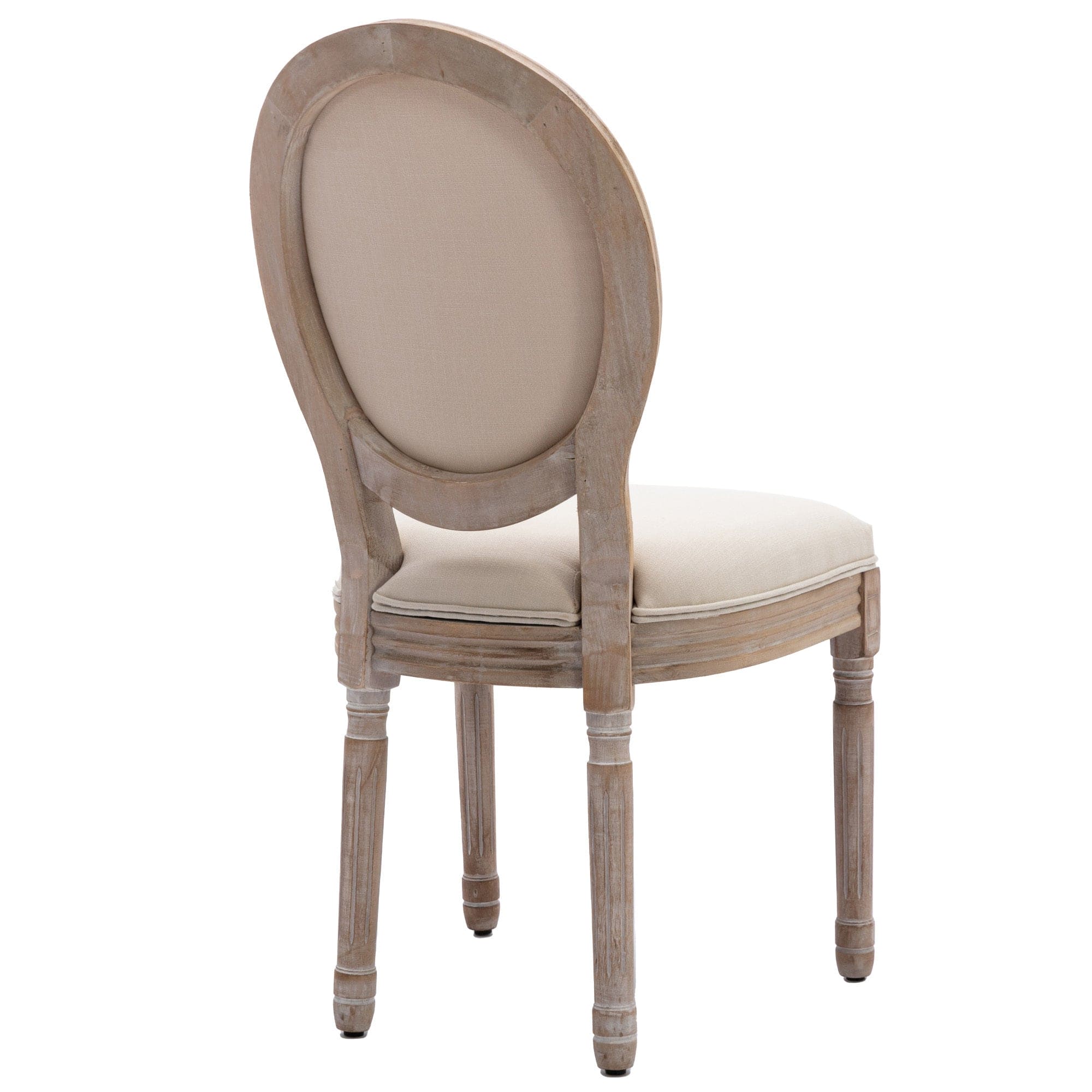 HengMing Upholstered Fabrice French Dining  Chair with rubber legs,Set of 2