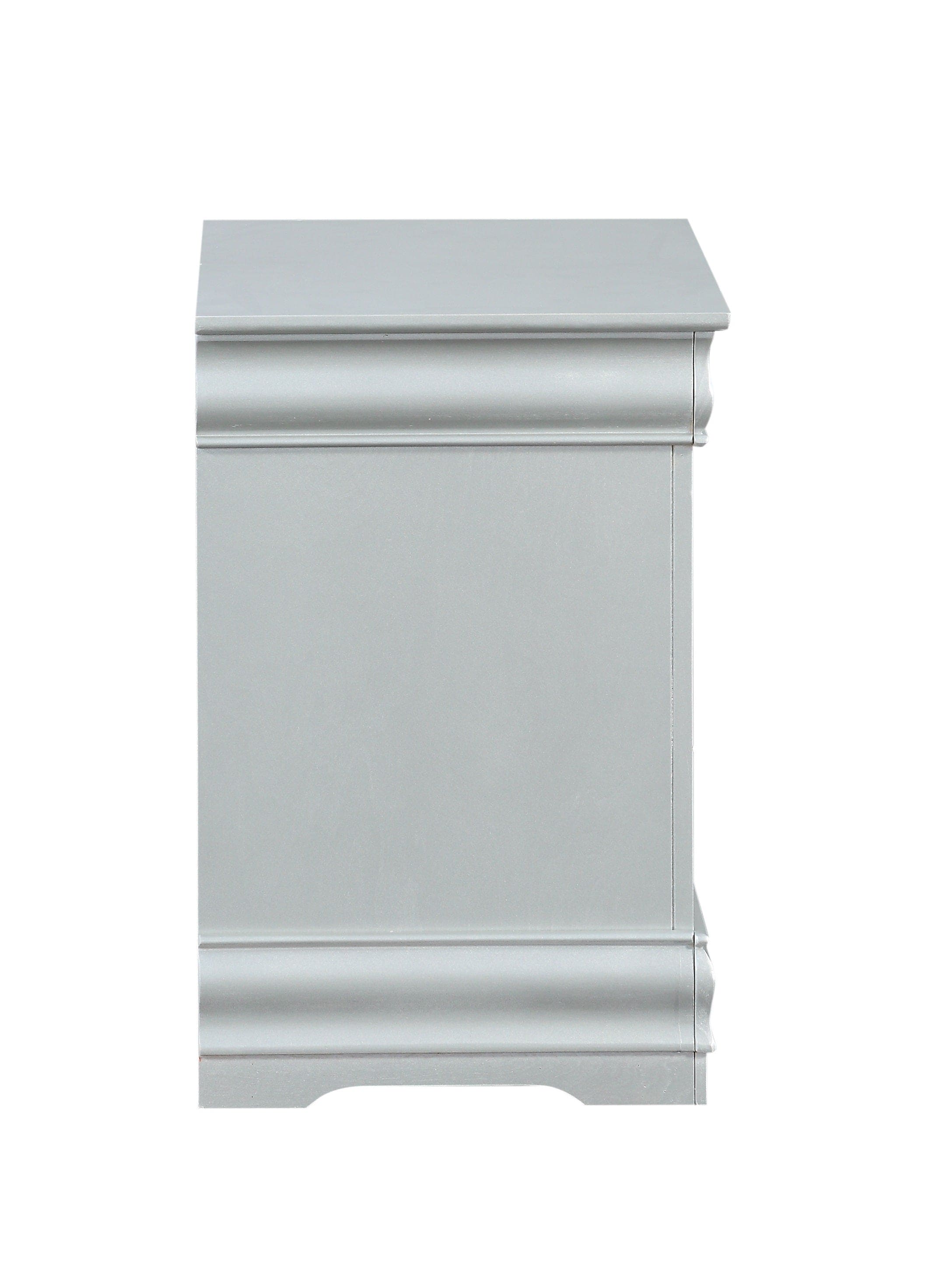 ACME Louis Philippe Nightstand in Platinum 26733