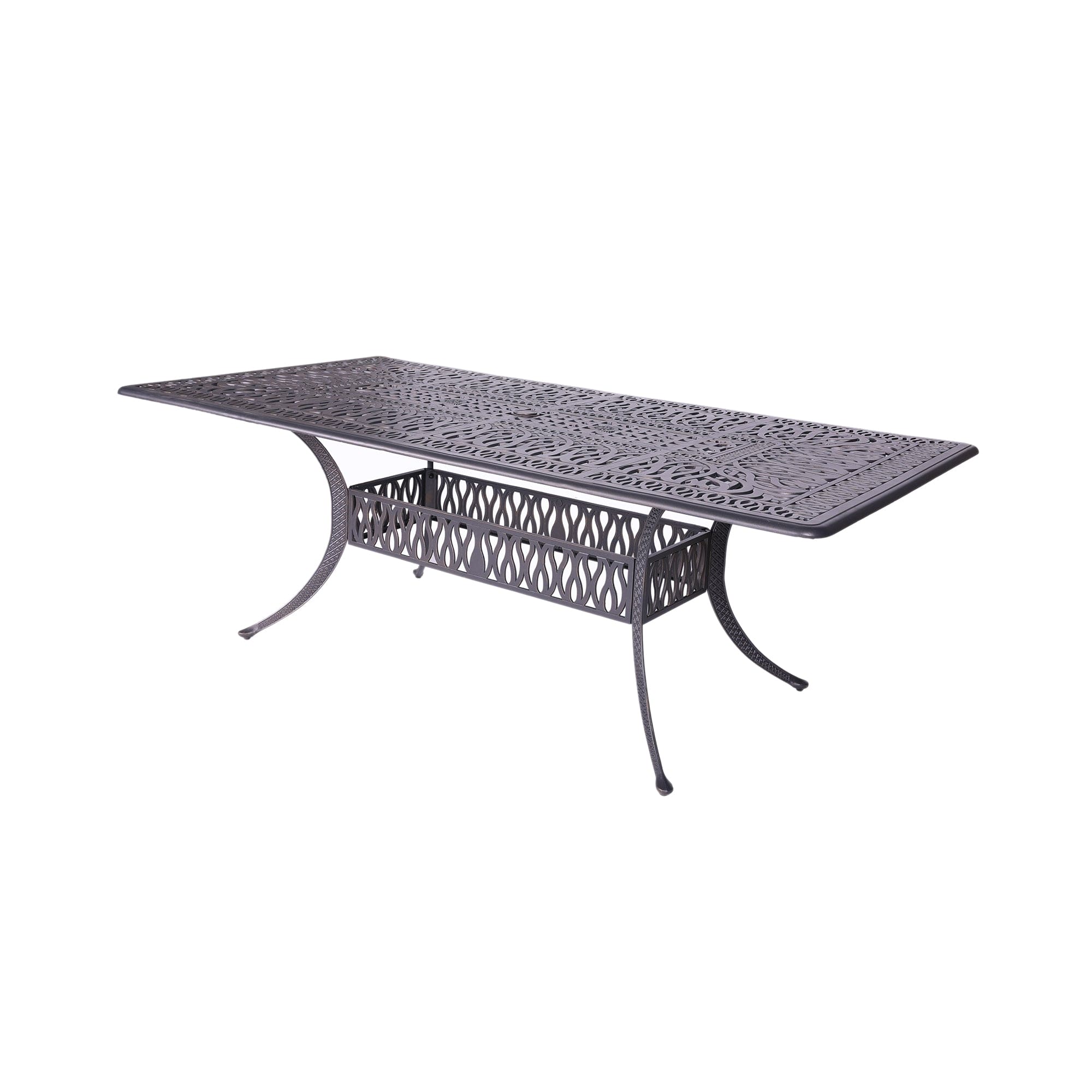 Rectangular 6 - Person 84" Long Aluminum Dining Set with Sunbrella Cushions