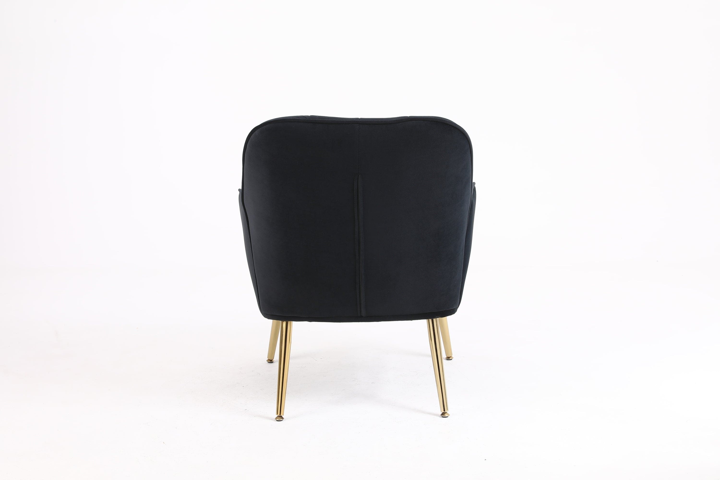 Modern Mid Century Chair velvet  Sherpa Armchair for Living Room Bedroom Office Easy Assemble(NAVY)