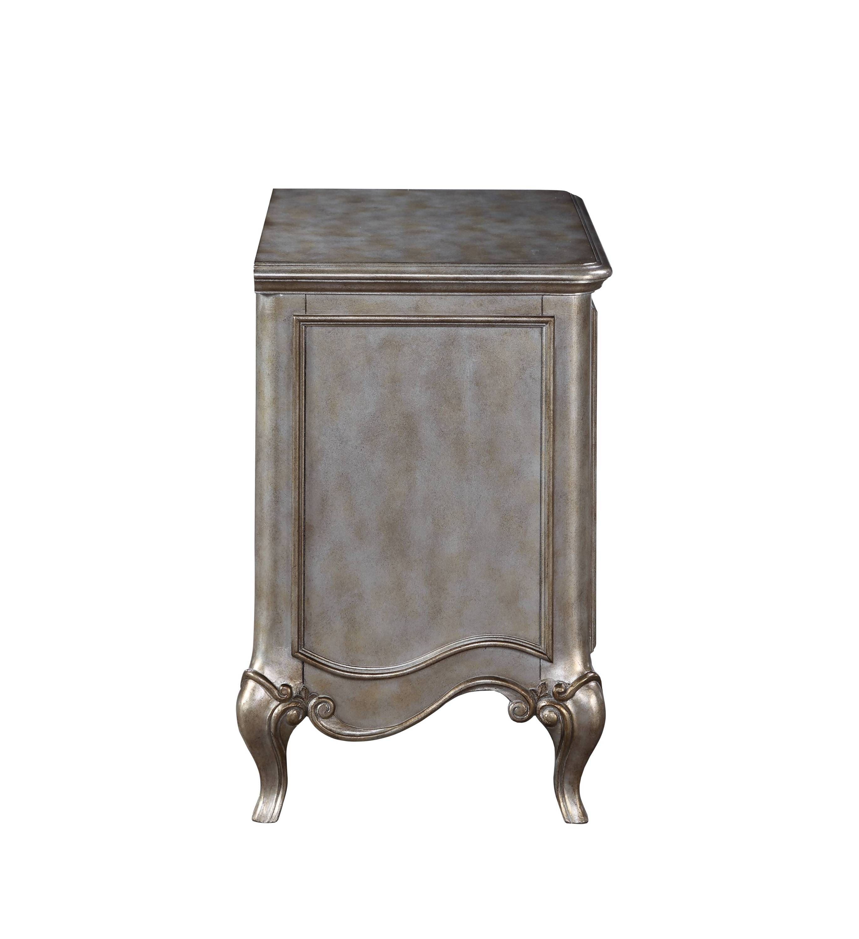 ACME Esteban Nightstand (2 Drw) in Antique Champagne 22203