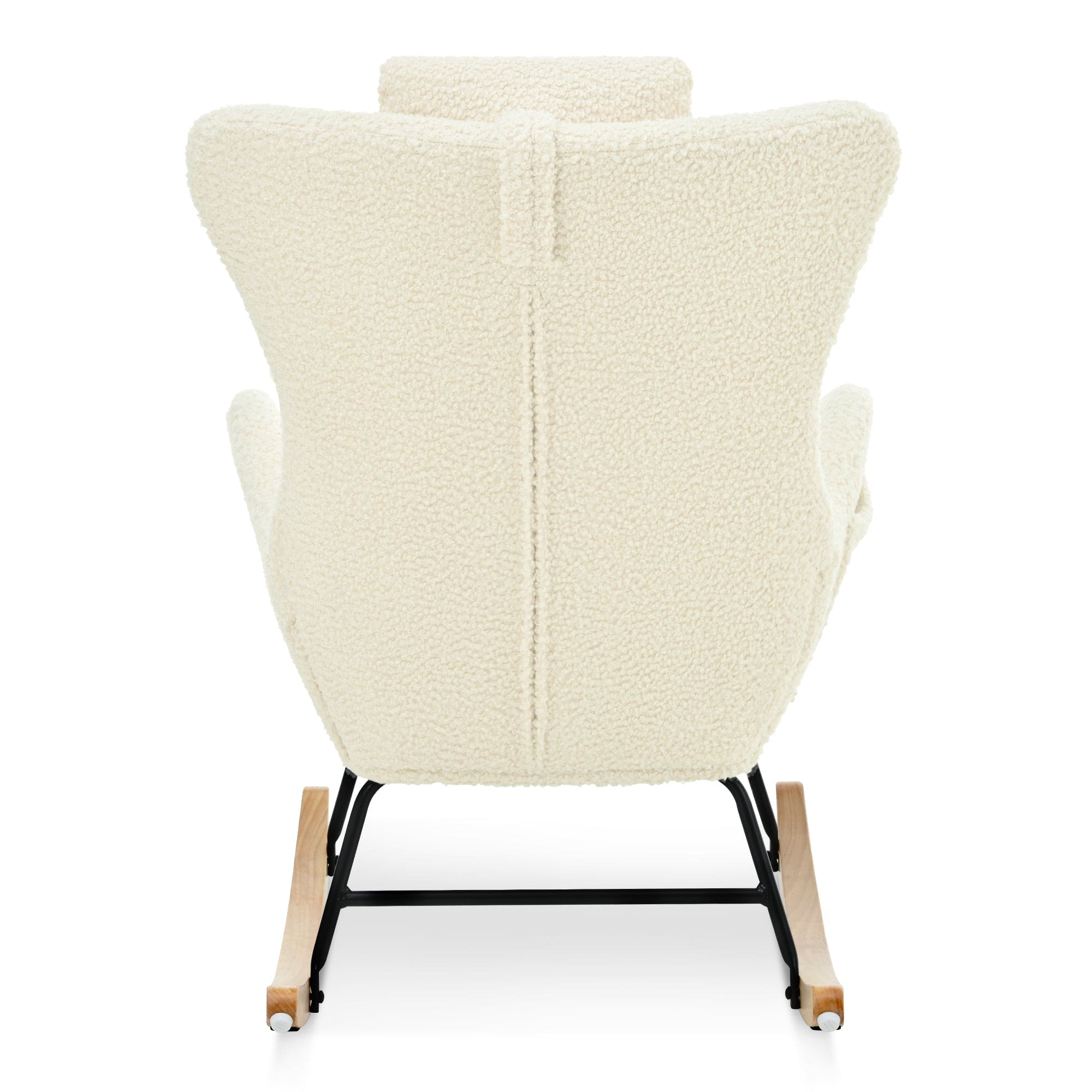 Rocking Chair - with rubber leg and cashmere fabric, suitable for living room and bedroom