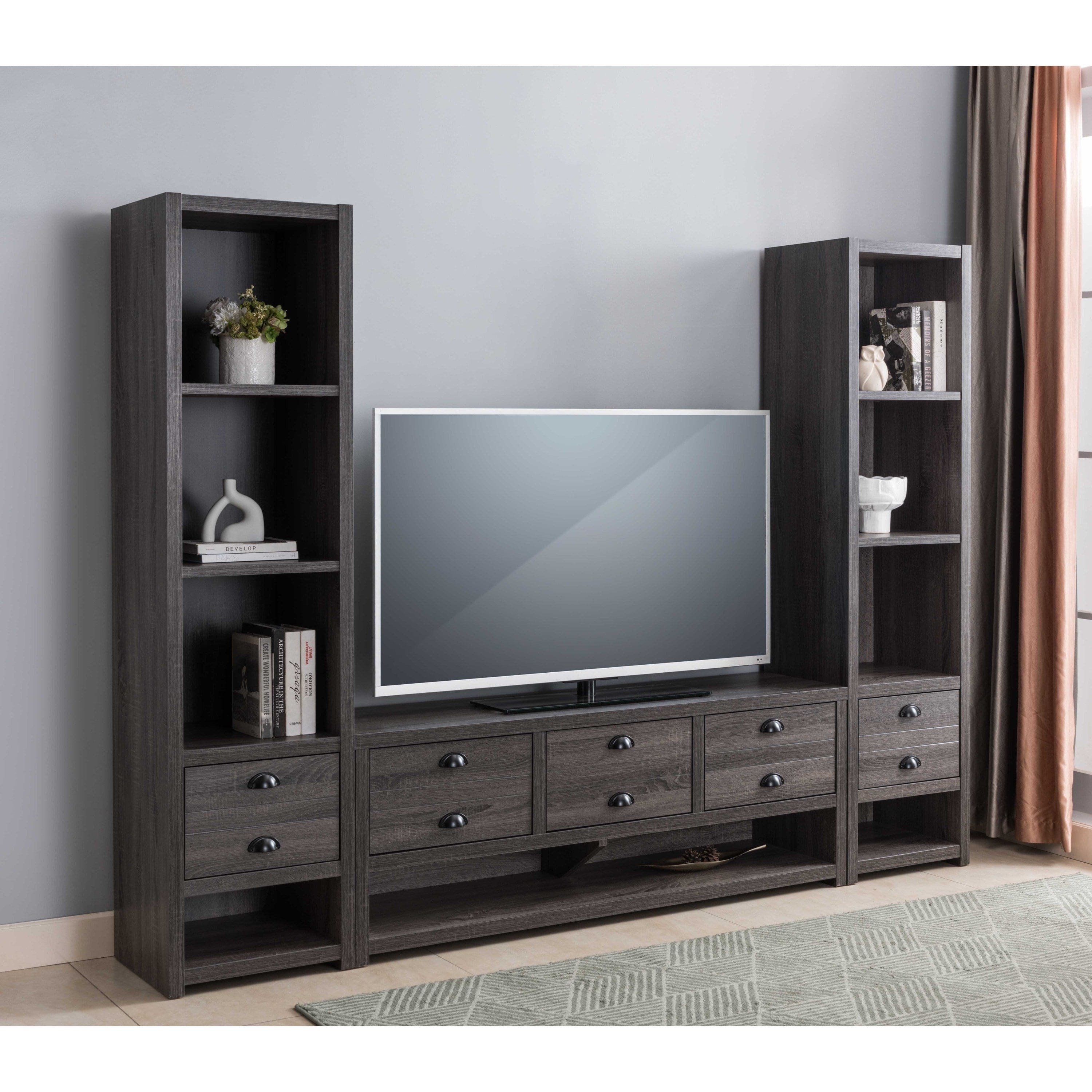 ID USA  212884TV TV Stand Distressed Grey