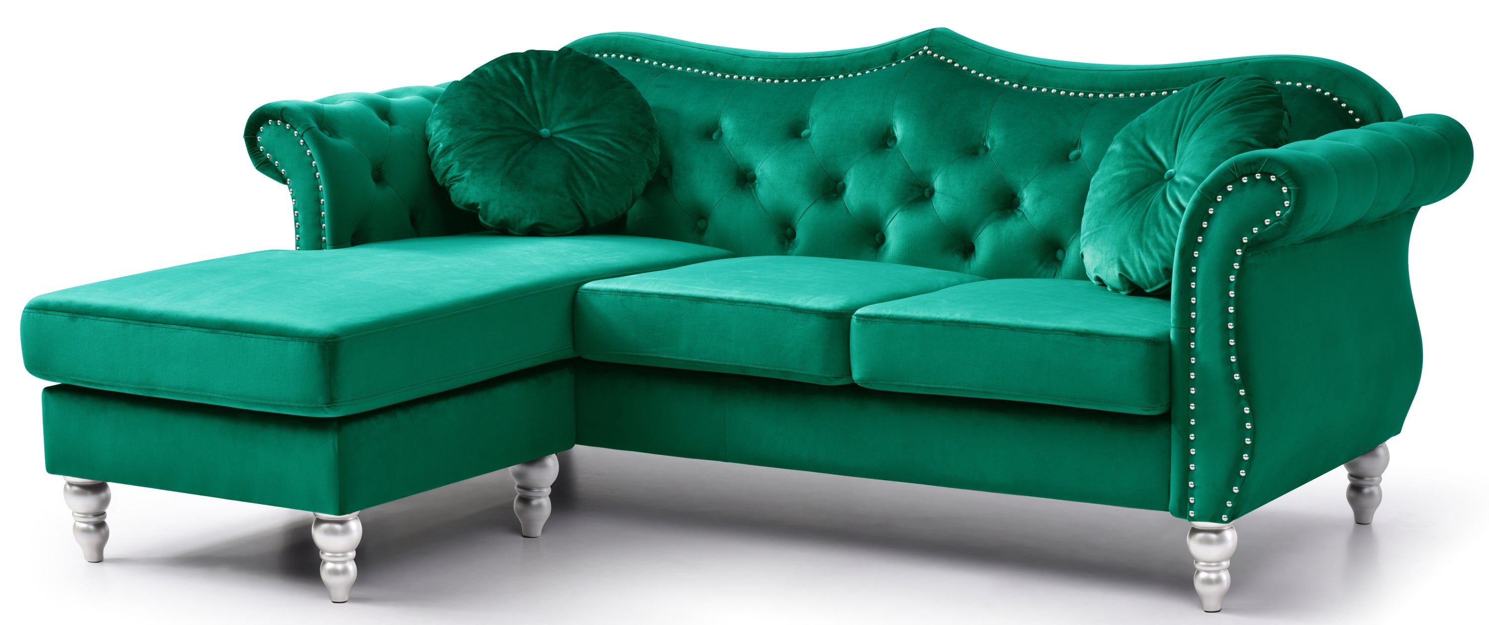 Glory Furniture Hollywood G0662B-SC Sofa Chaise , GREEN