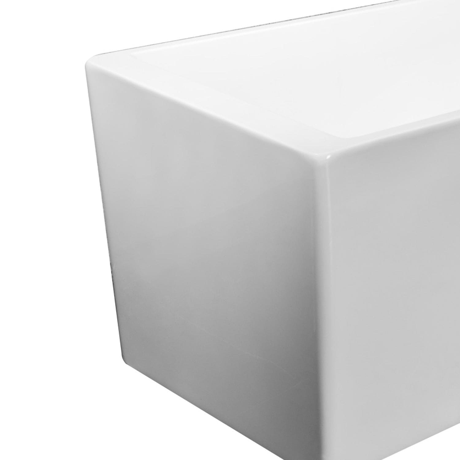 Freestanding Acrylic Flatbottom  Soaking Tub  Bathtub in White