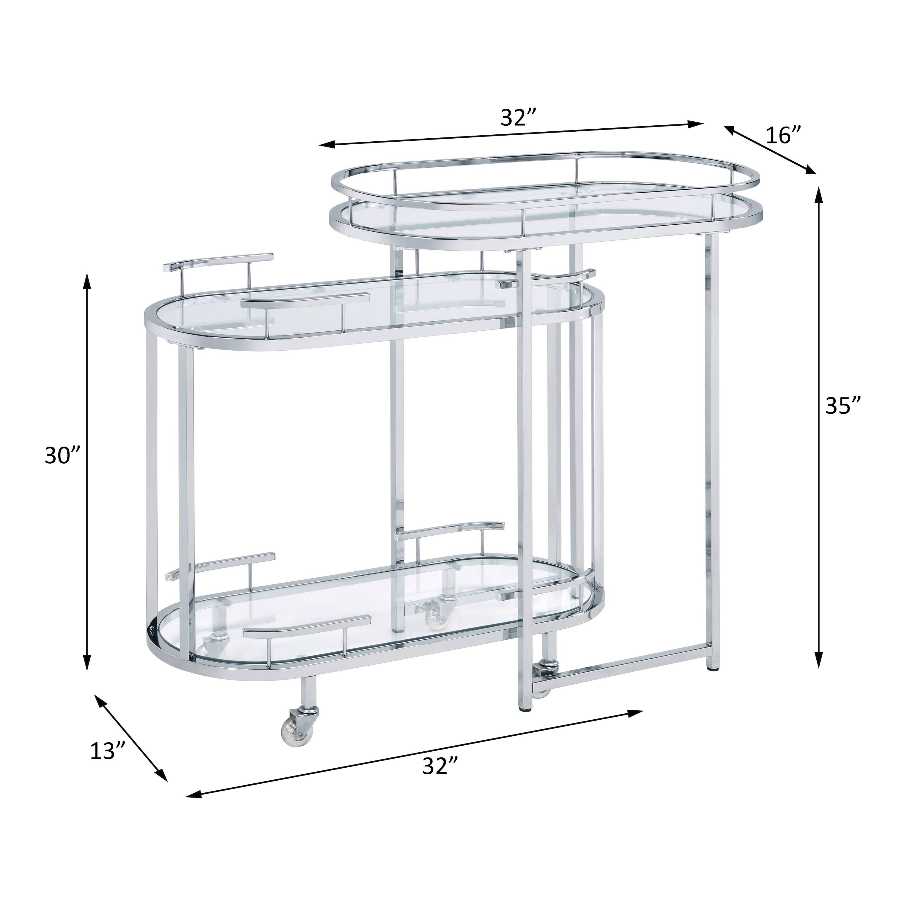 ACME PiffoServing Cart & Bar Table in Serving Cart & Bar Table AC00162