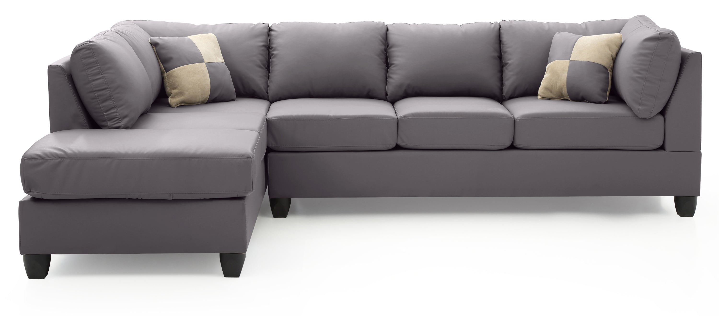 Glory Furniture Malone G642B-SC Sectional ( 3 Boxes) , GRAY