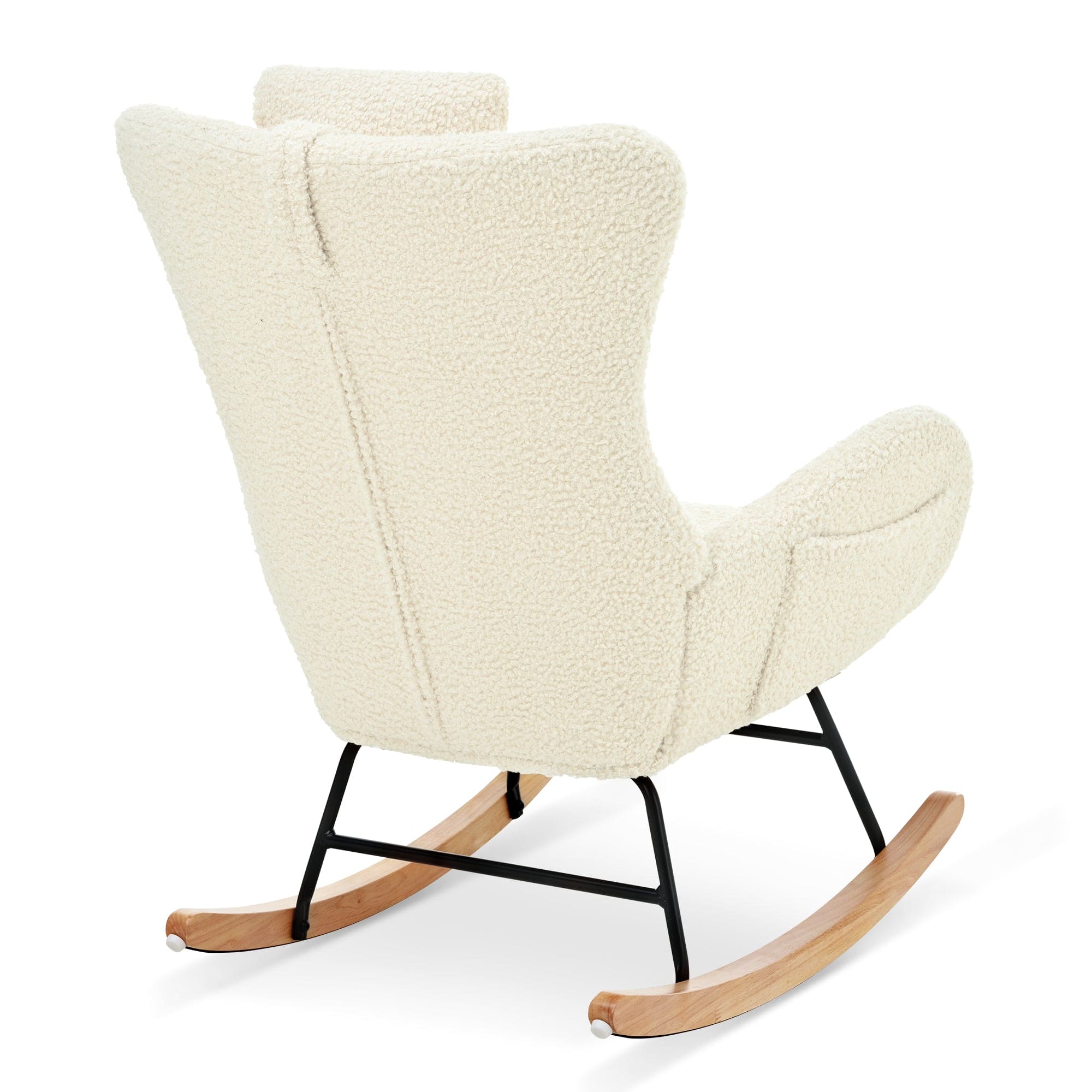 Rocking Chair - with rubber leg and cashmere fabric, suitable for living room and bedroom