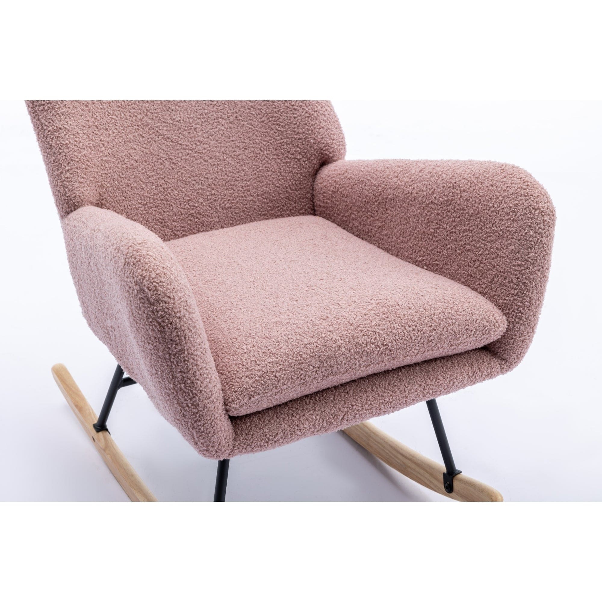 35.5 inch Rocking Chair with Pocket, (pink)