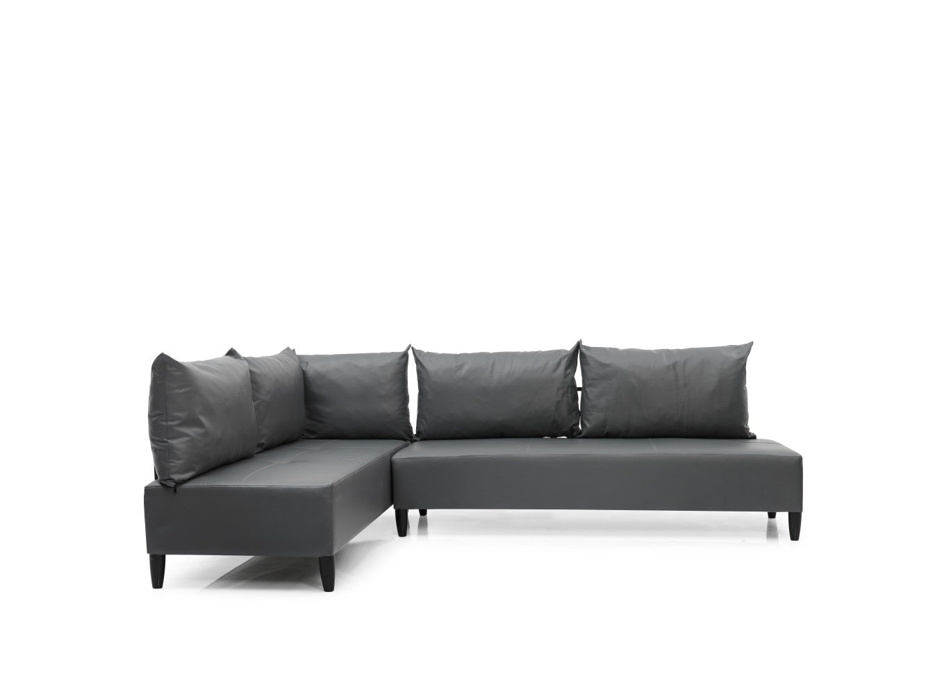 Inferno Metal Frame Vynil Upholstered Sectional For Living Room