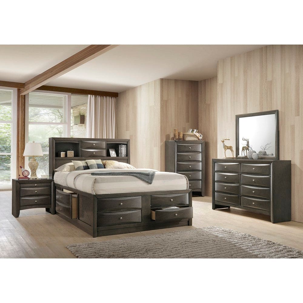 ACME Ireland Eastern King Bed in Gray Oak 22696EK