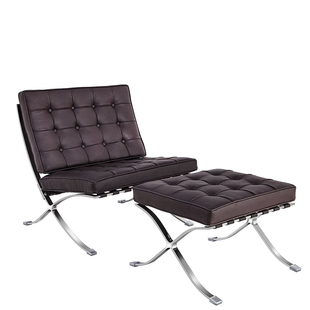 Mid-century Foldable lounge chair with ottoman