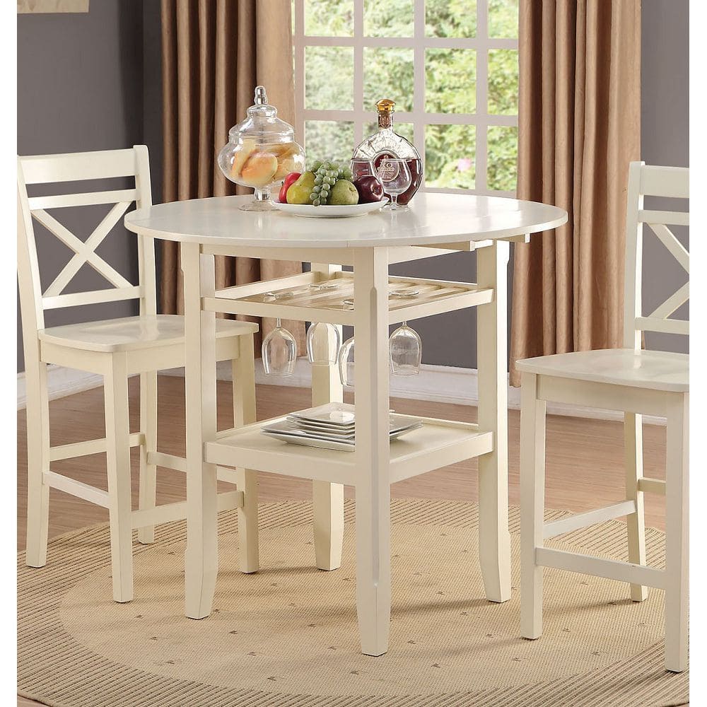 ACME Tartys Counter Height Table in Cream 72545