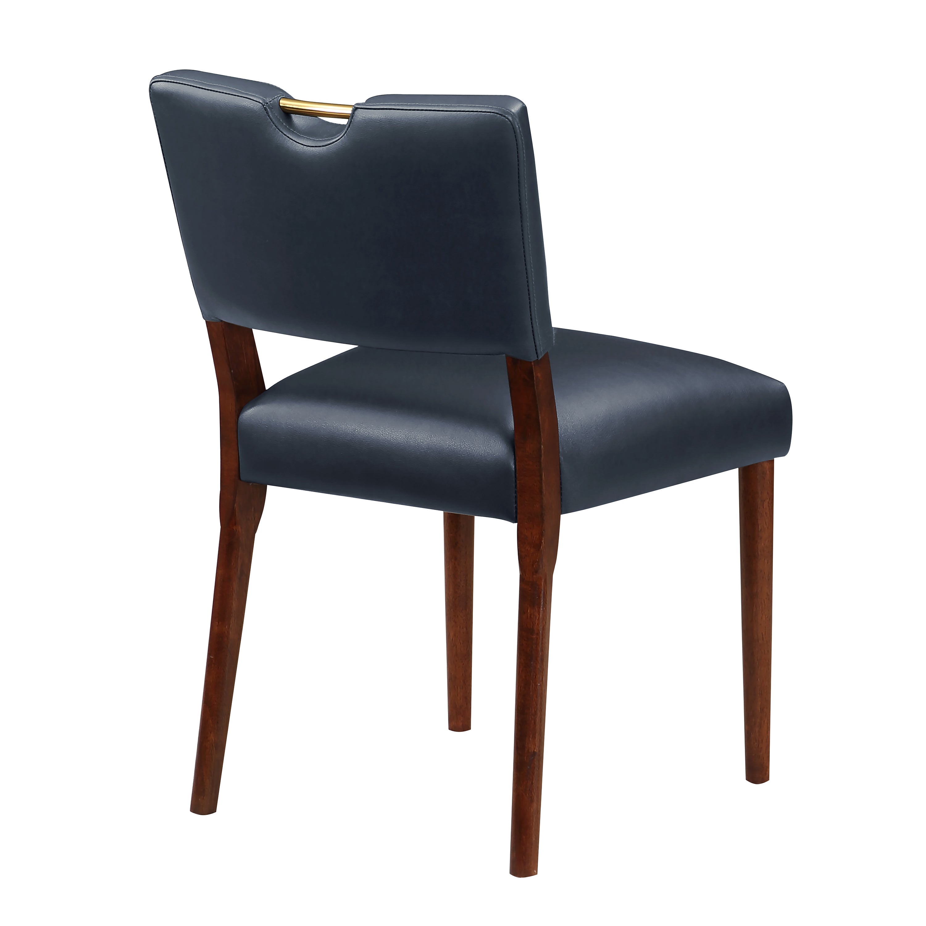 Bryson Midnight Blue Faux Leather Dining Chair - Set of 2