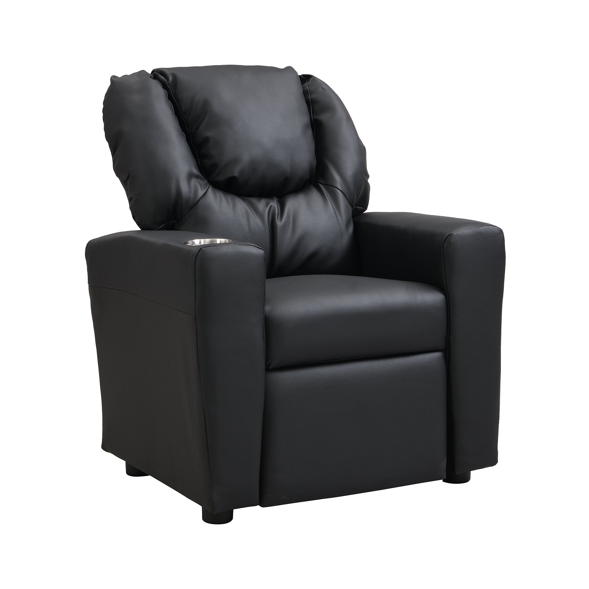 Kids Recliner Chair  Black PVC