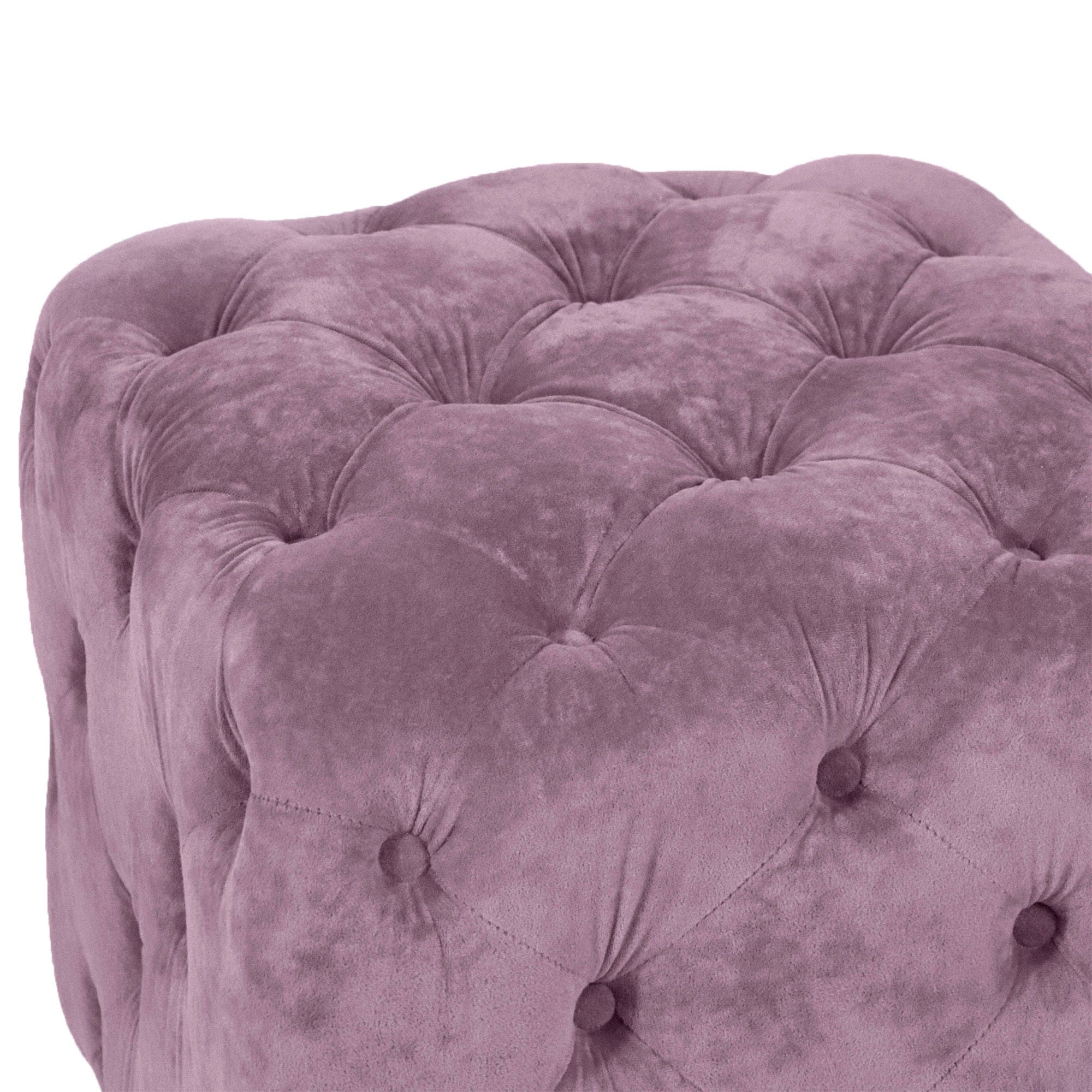 Purple Modern Velvet Upholstered Ottoman, Exquisite Small End Table, Soft Foot Stool,Dressing Makeup Chair, Comfortable Seat for Living Room, Bedroom, Entrance