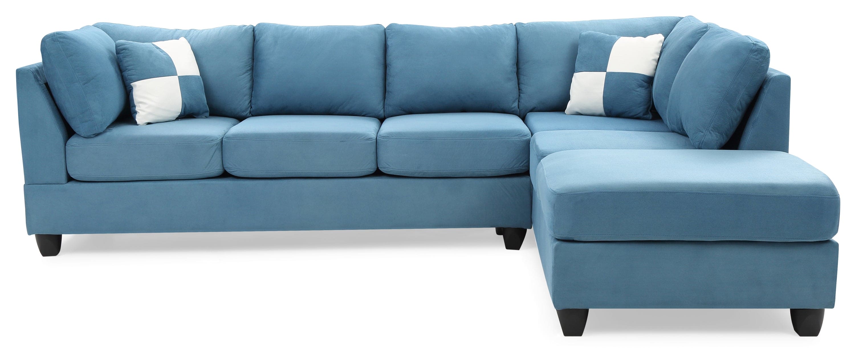 Glory Furniture Malone G638B-SC Sectional ( 3 Boxes) , AQUA