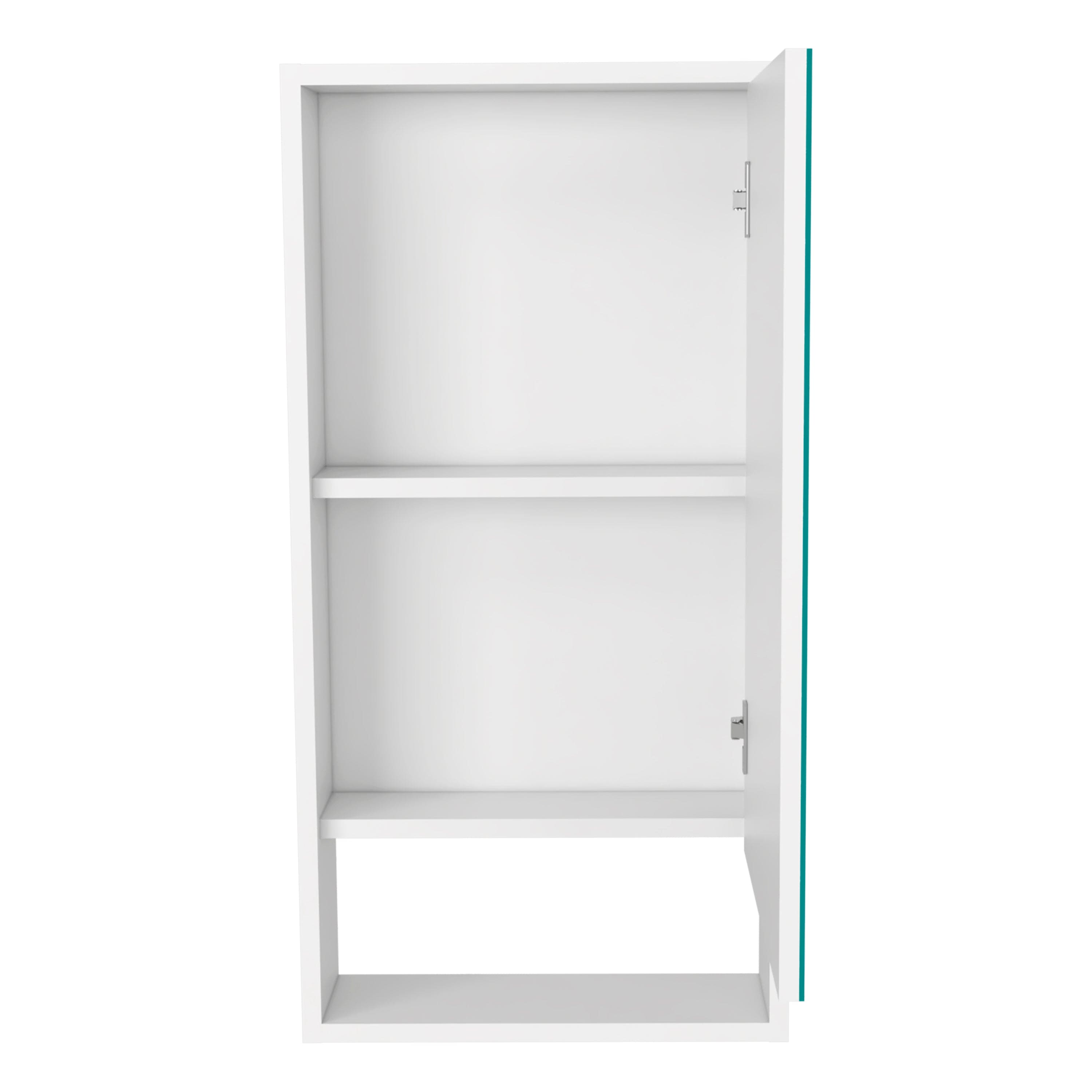 Medicine Cabinet Irvine, One External Shelf, White Finish