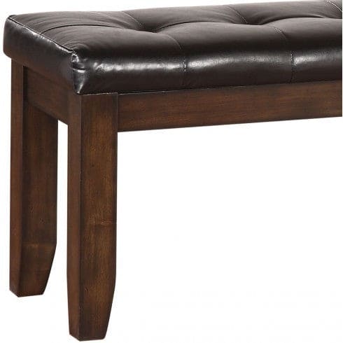 ACME Urbana Bench in Black PU & Espresso 74625