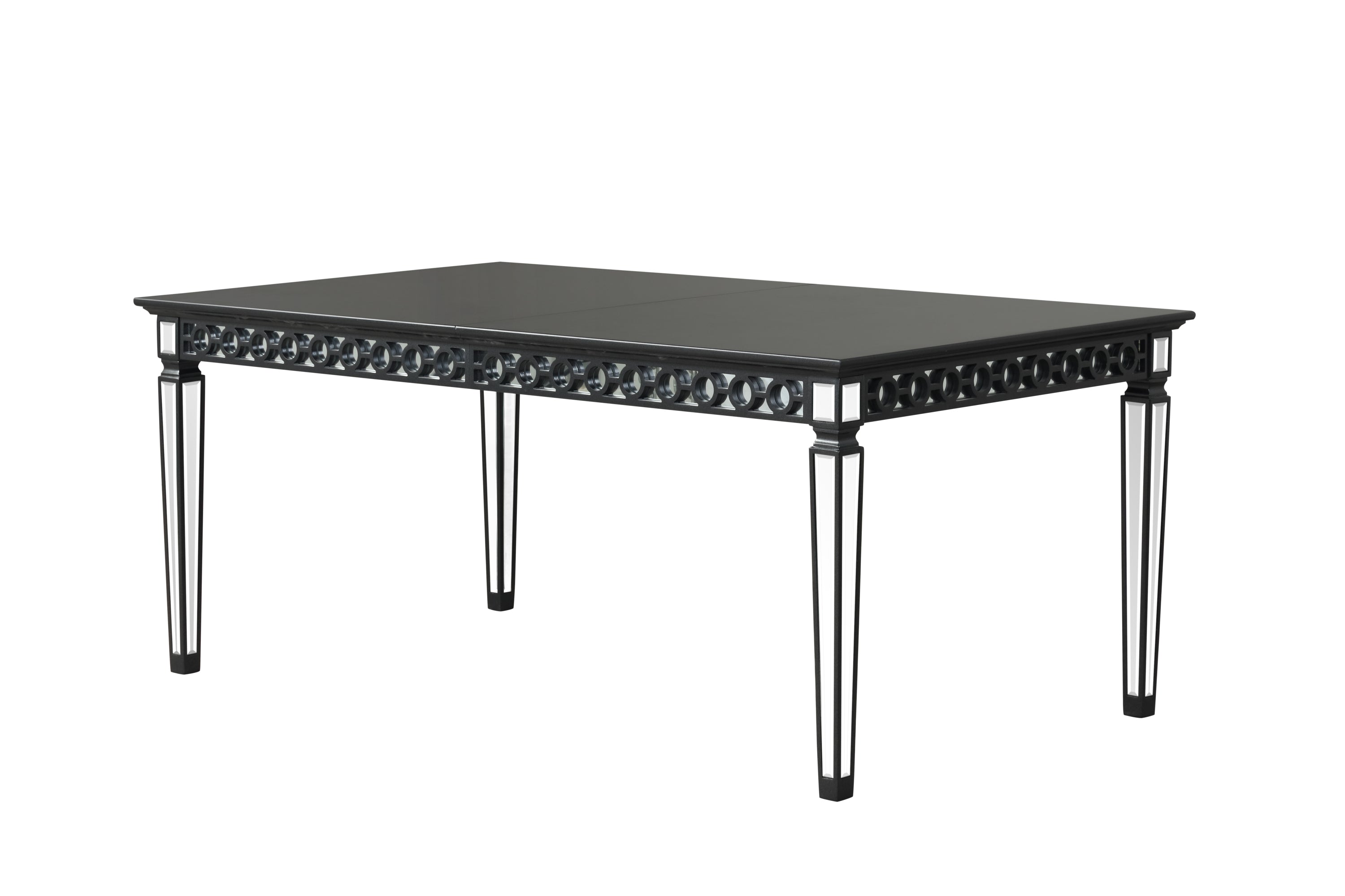 ACME Varian II Dining Table in BLACK & Sliver FINISH DN00590