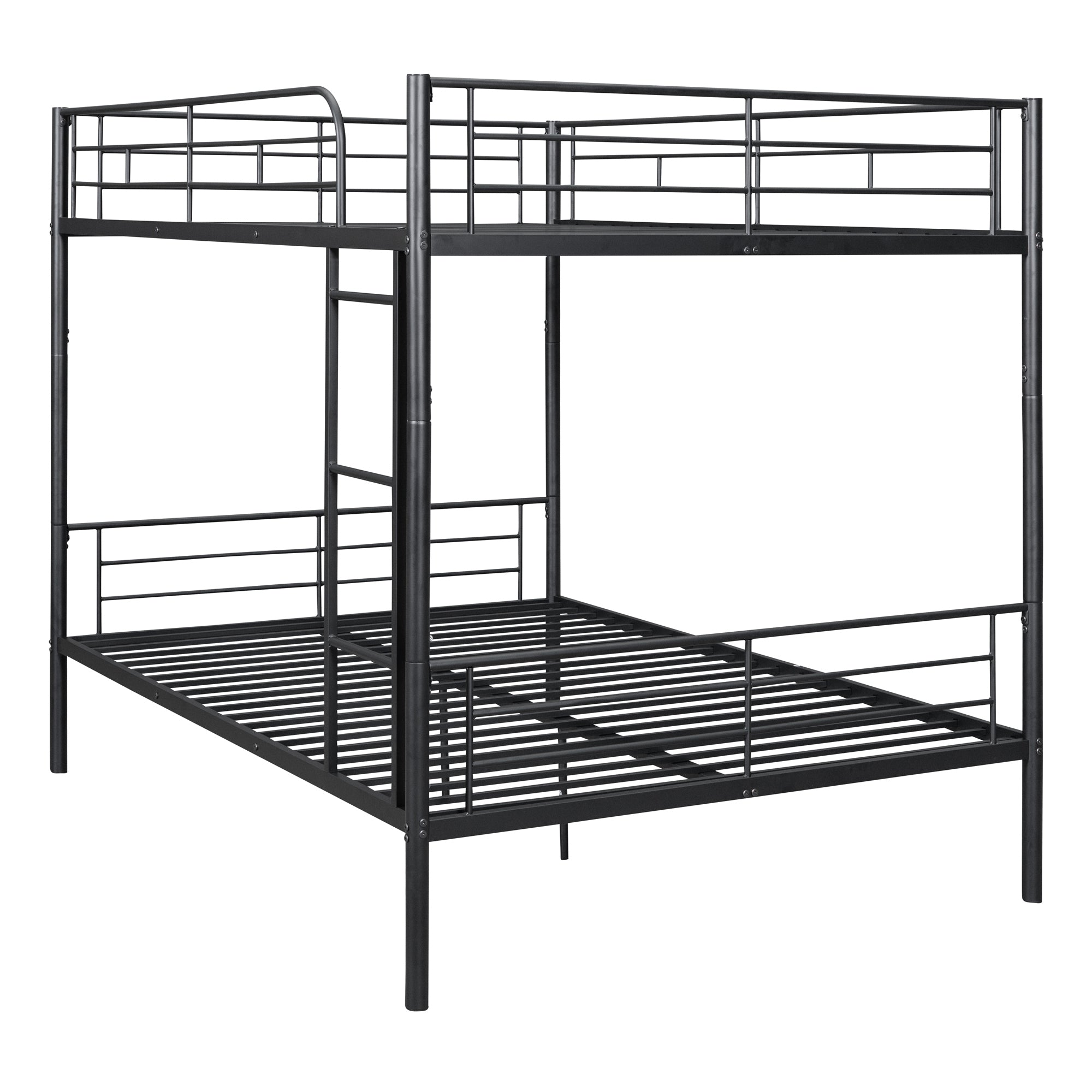 Full Over Full Metal Bunk Bed, Black