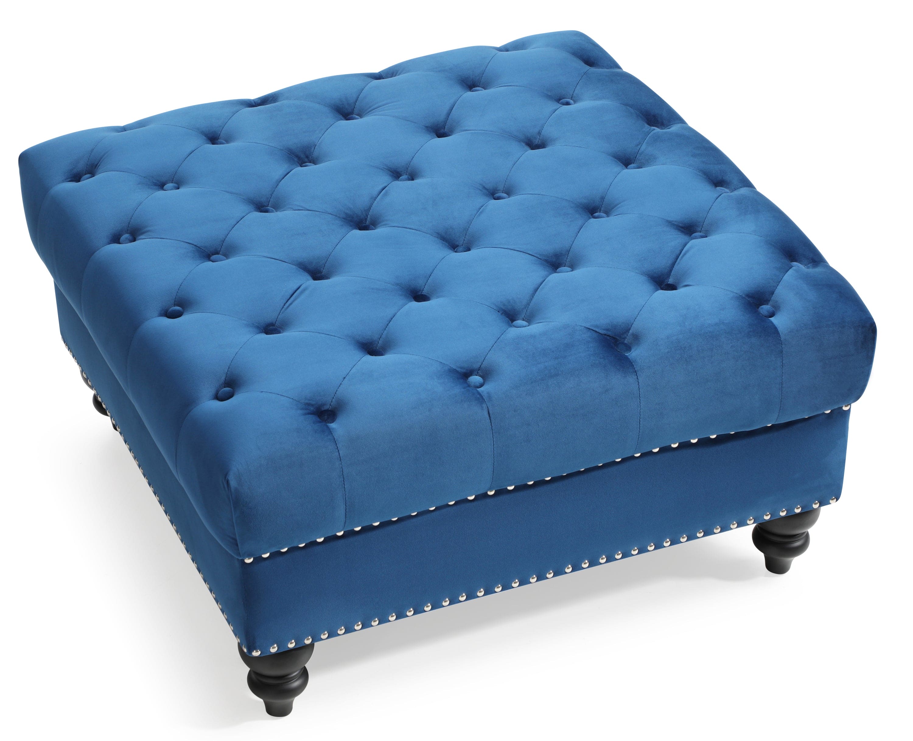 Glory Furniture Nola G0351-O Ottoman , NAVY BLUE