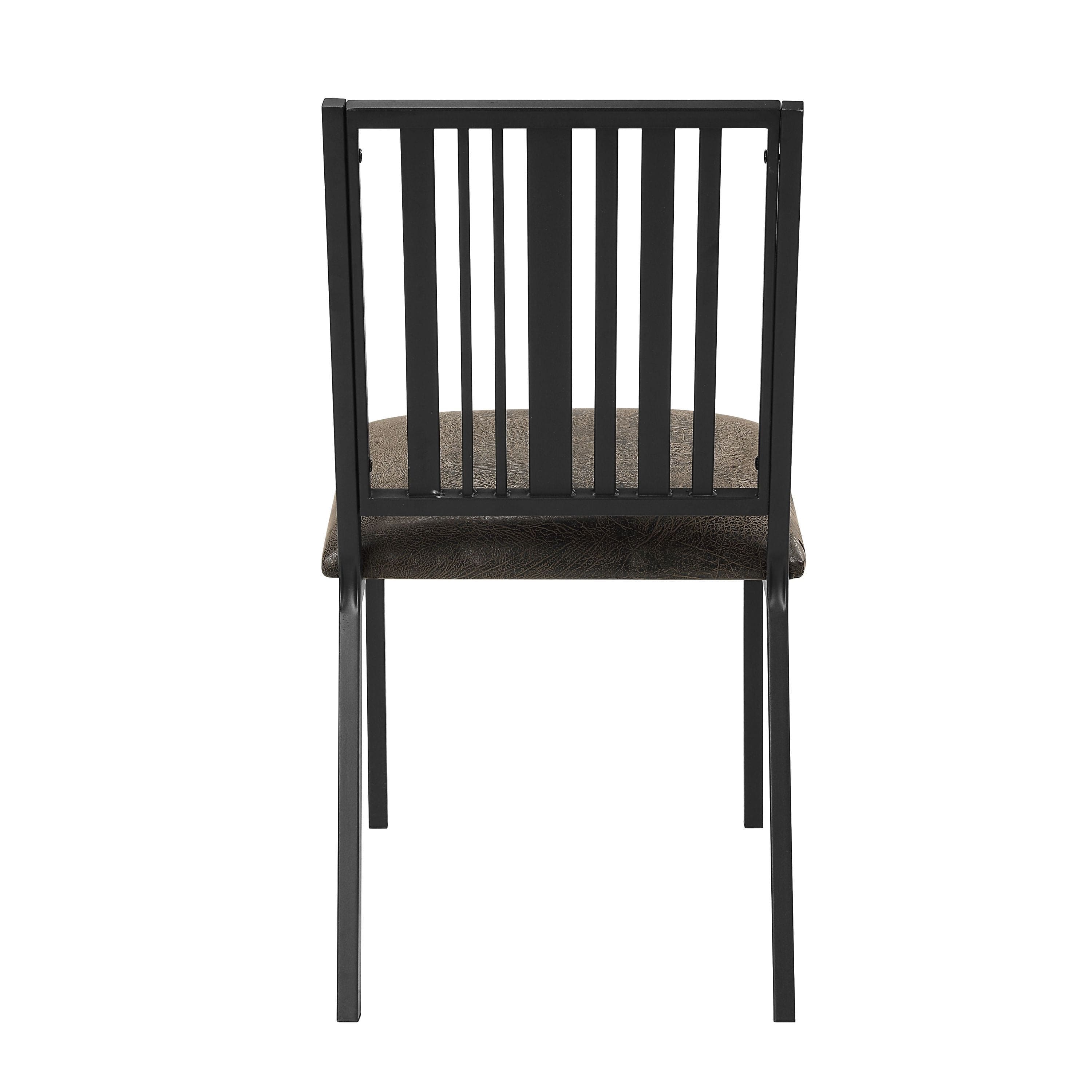 ACME Zudora Side Chair (Set-2), Synthetic Leather & Black Finish DN01758