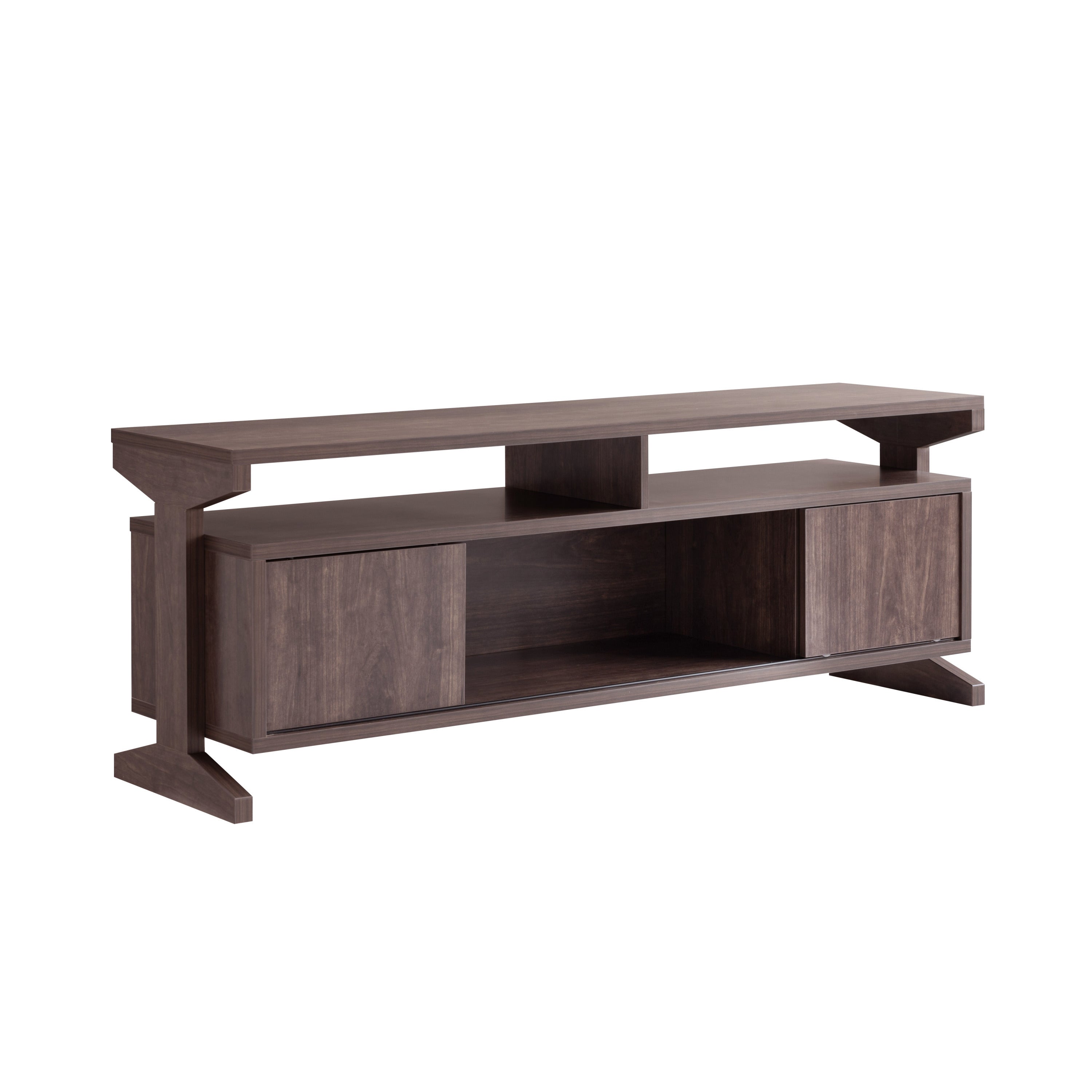 ID USA  213035 TV Stand Brown Walnut