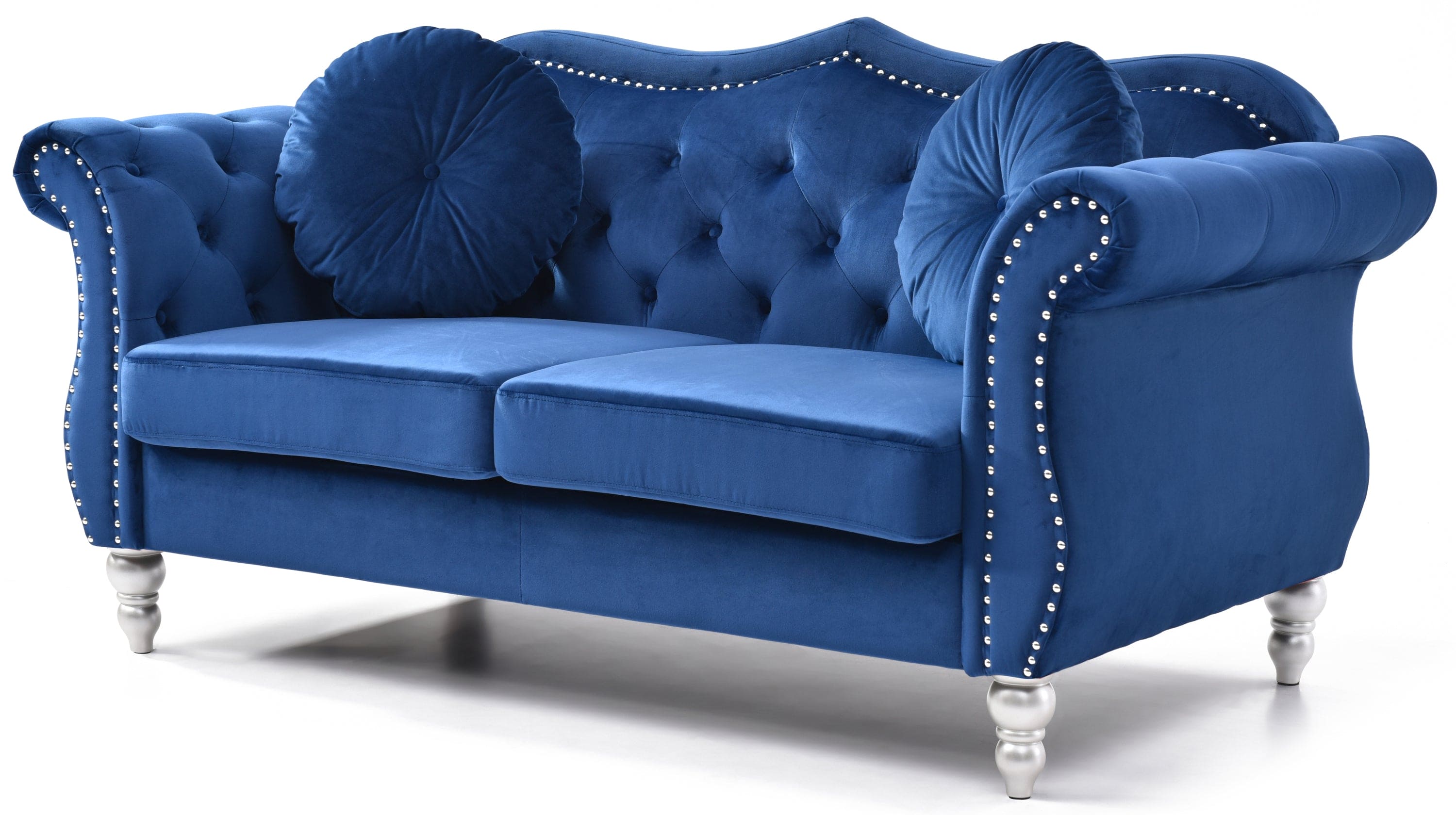 Glory Furniture Hollywood G0661A-L Loveseat , NAVY BLUE