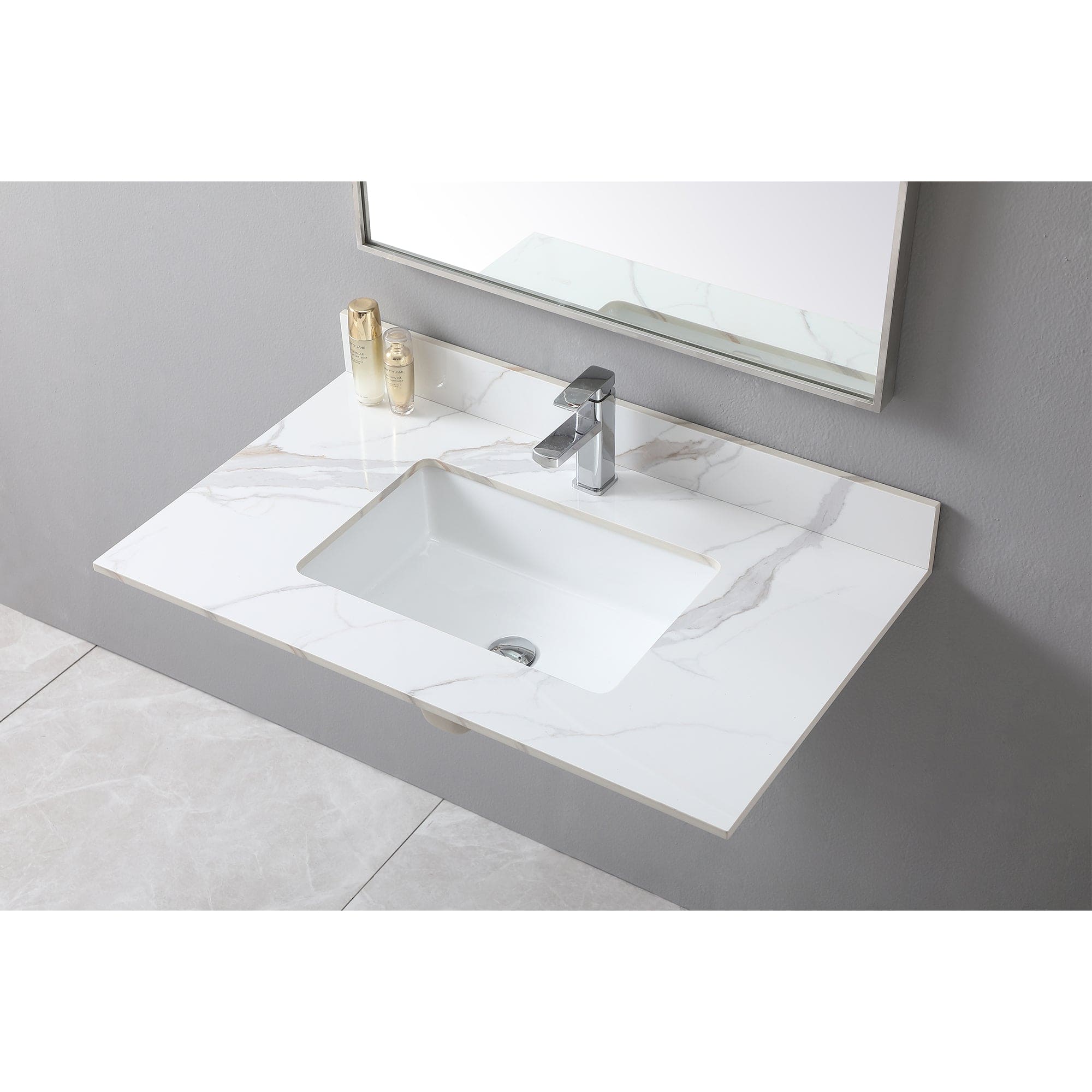 Montary 37inch bathroom vanity top stone carrara gold