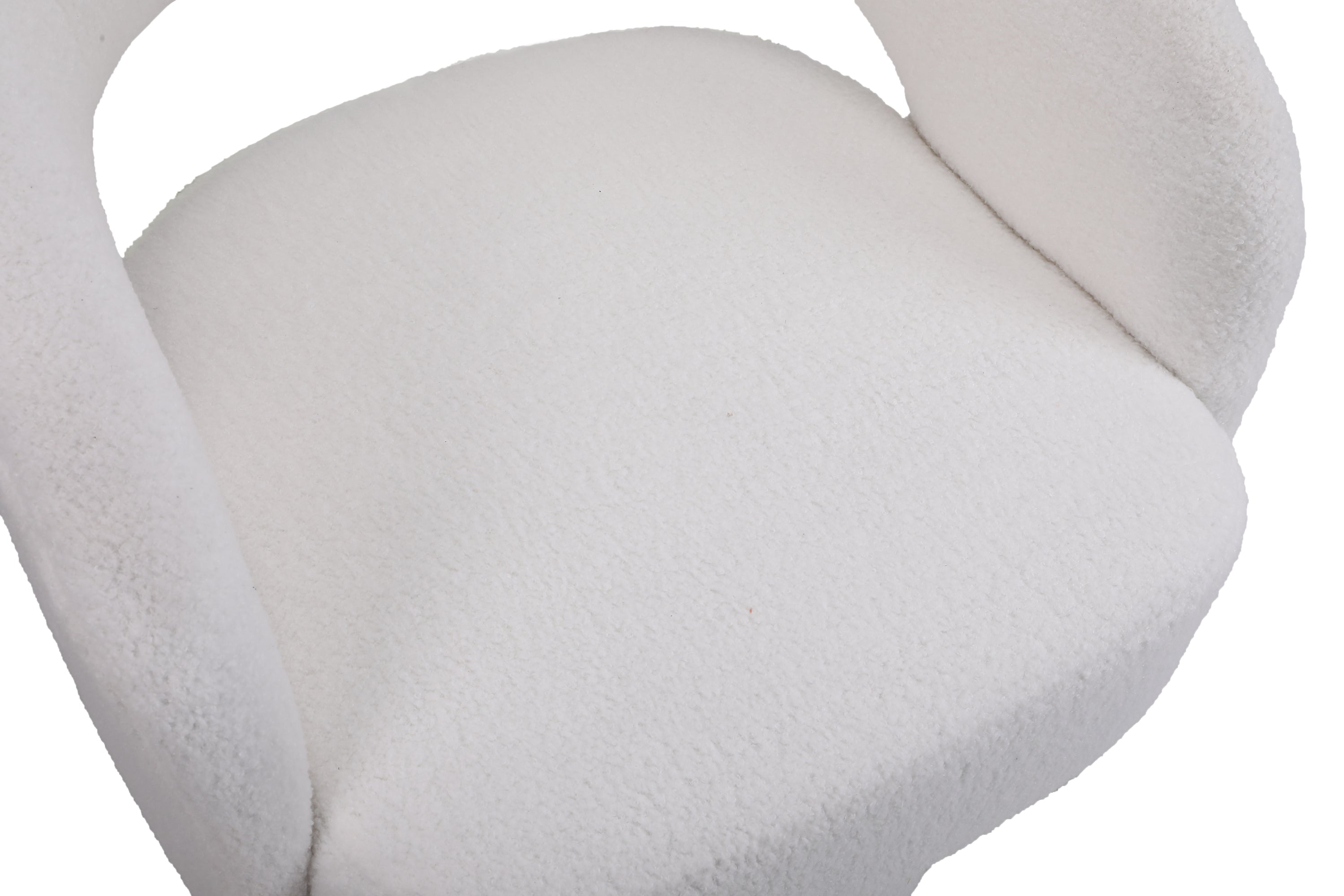 Swivel Accent Chair Armchair, Round Barrel Chair in Fabric for Living Room Bedroom,White