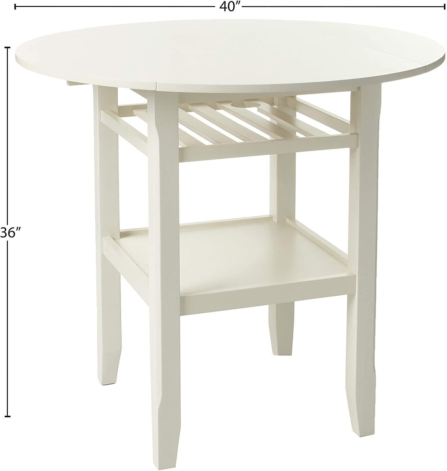 ACME Tartys Counter Height Table in Cream 72545