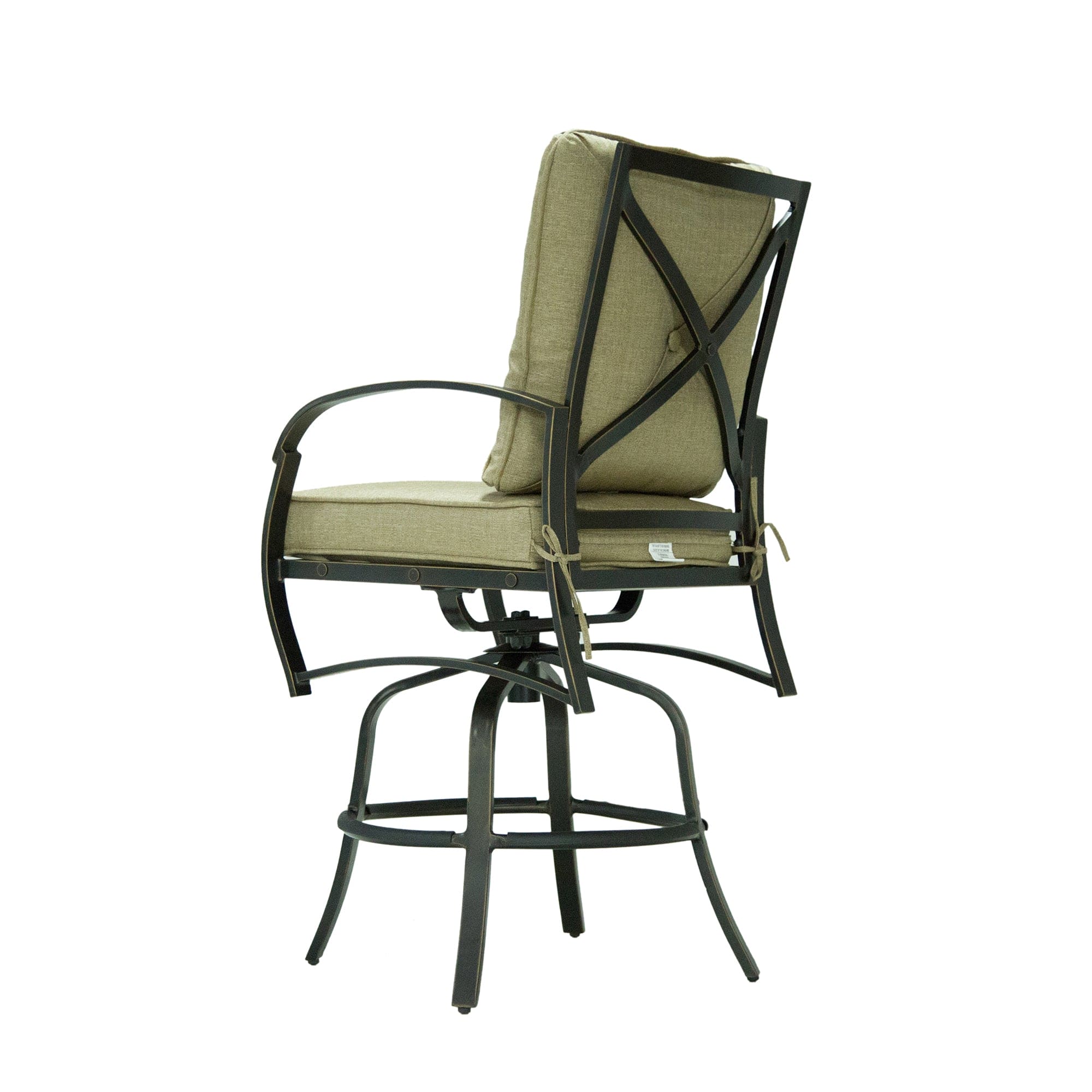 Bar Chair With Back and Seat Cushion, Set of 2