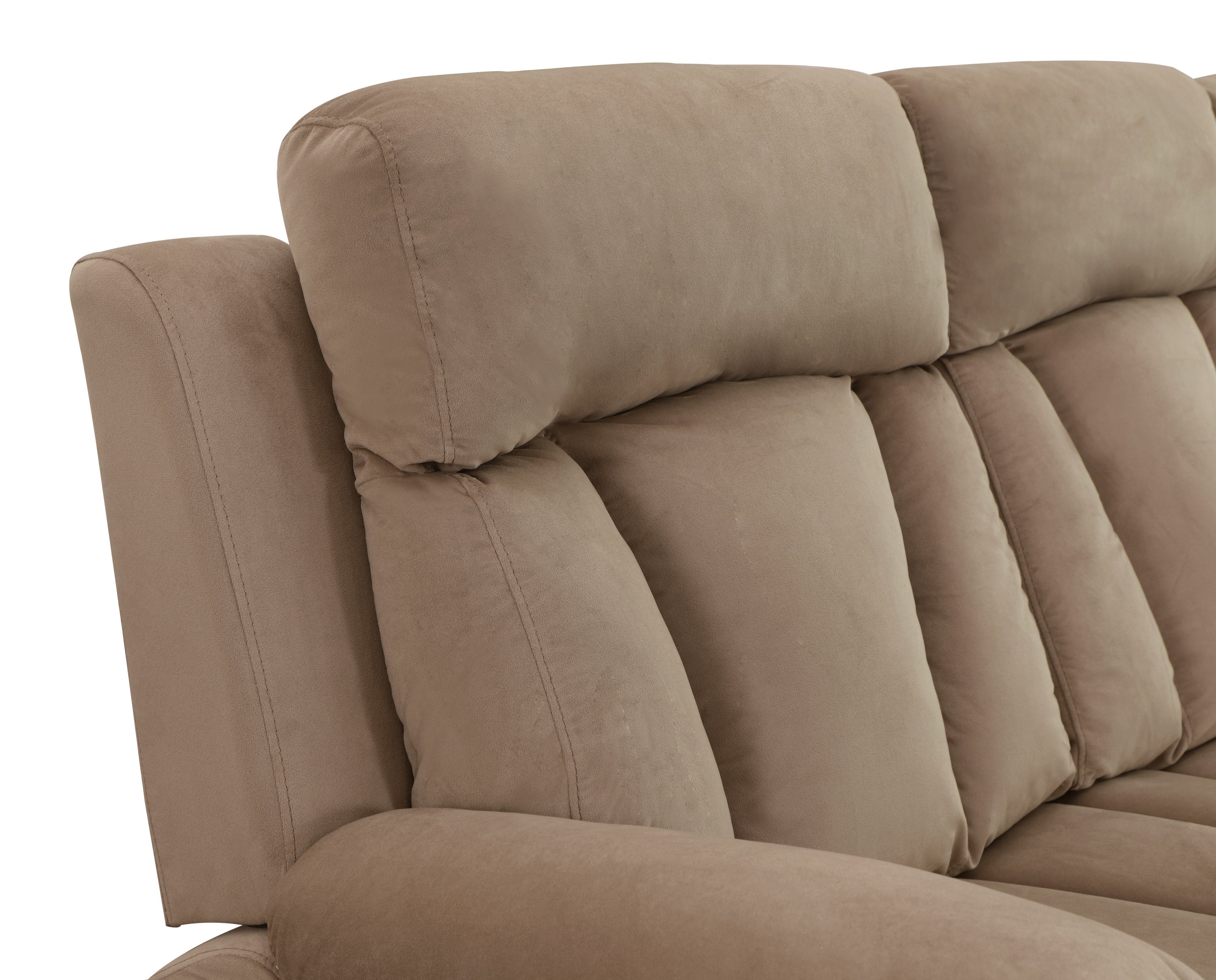 Global United Transitional Microfiber Fabric Sofa