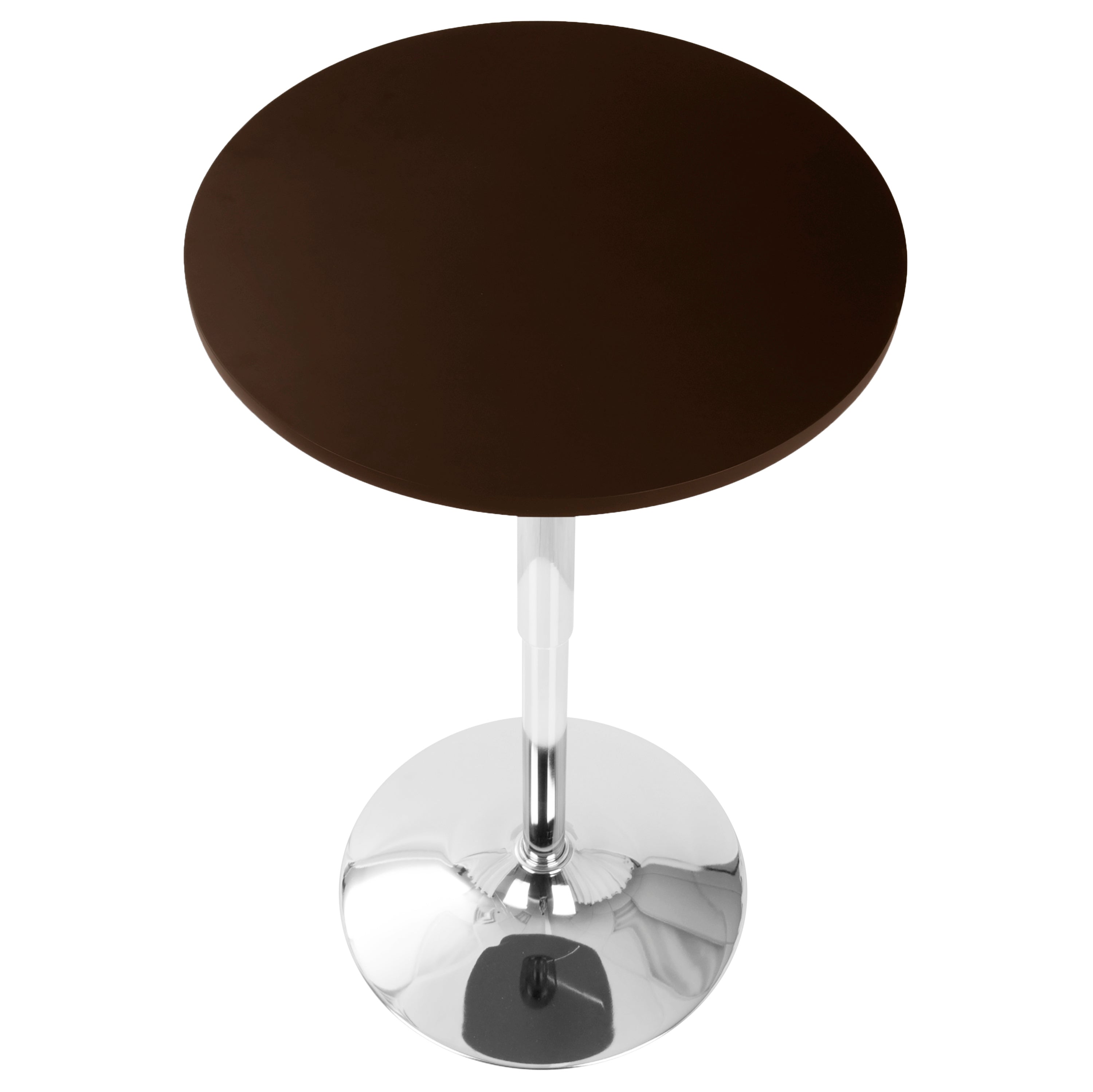 Adjustable Contemporary Bar Table in Brown by LumiSource