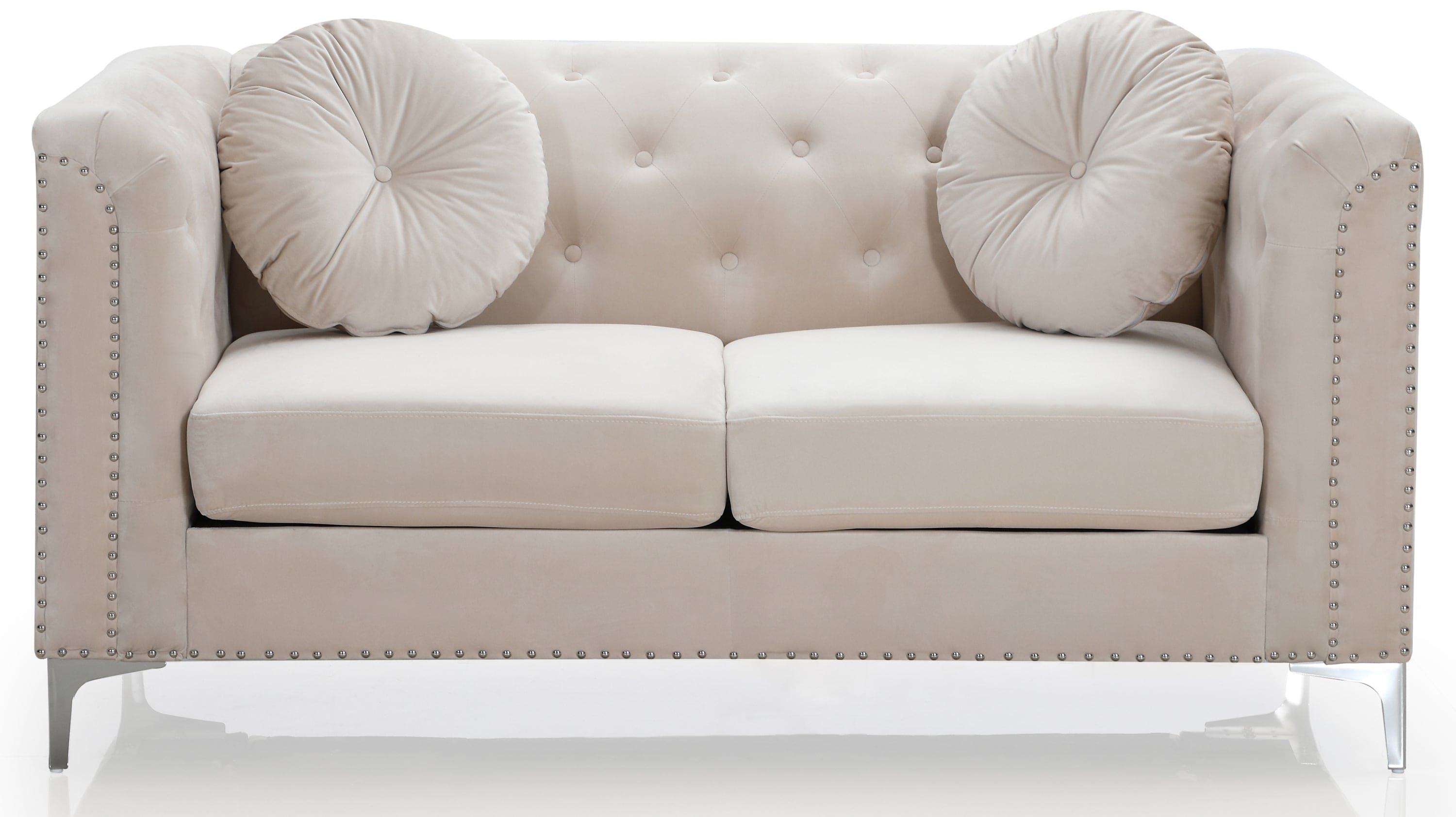 Glory Furniture Pompano G898A-L Loveseat ( 2 Boxes ) , IVORY