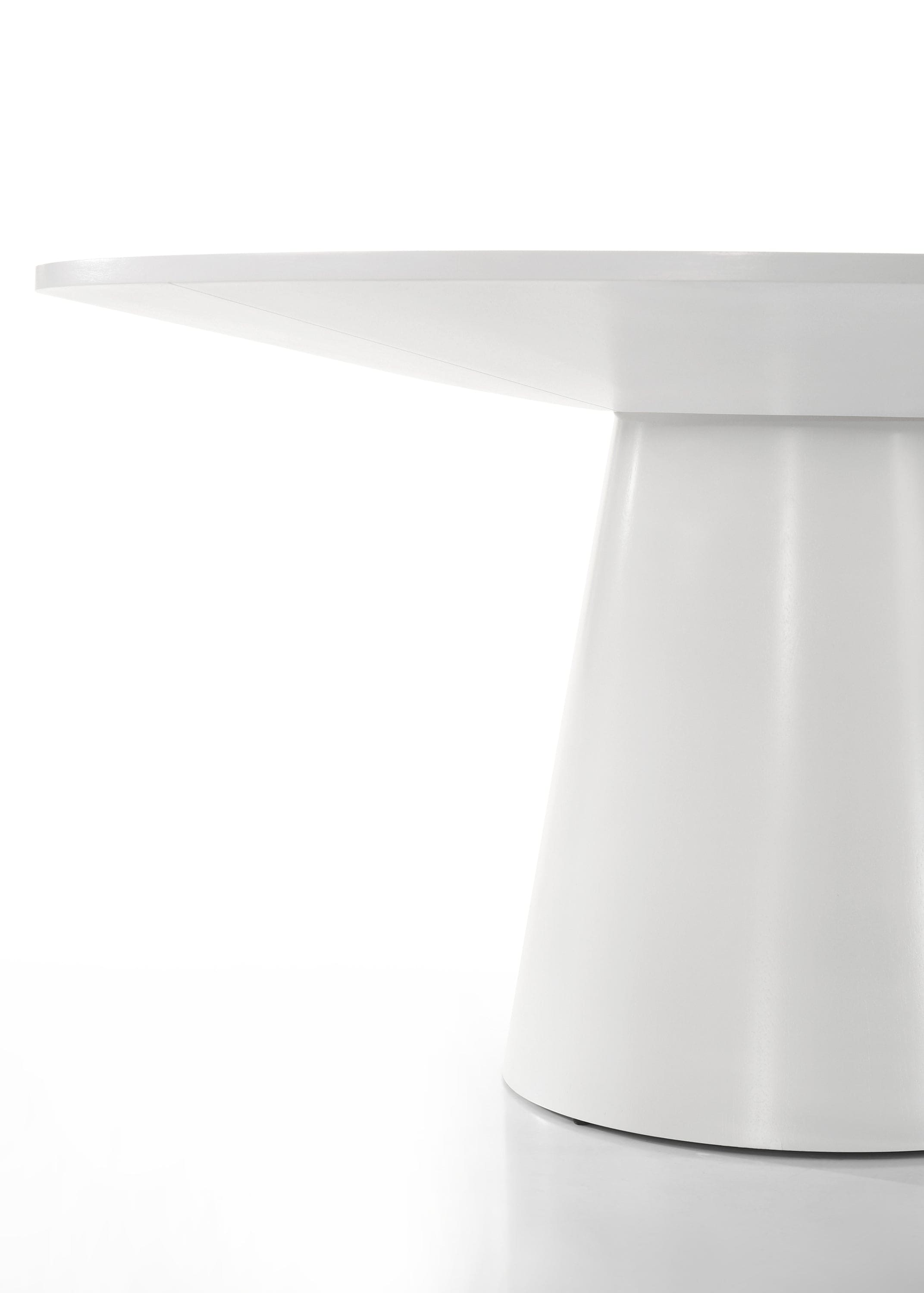 Jasper White 59" Wide Contemporary Round Dining Table