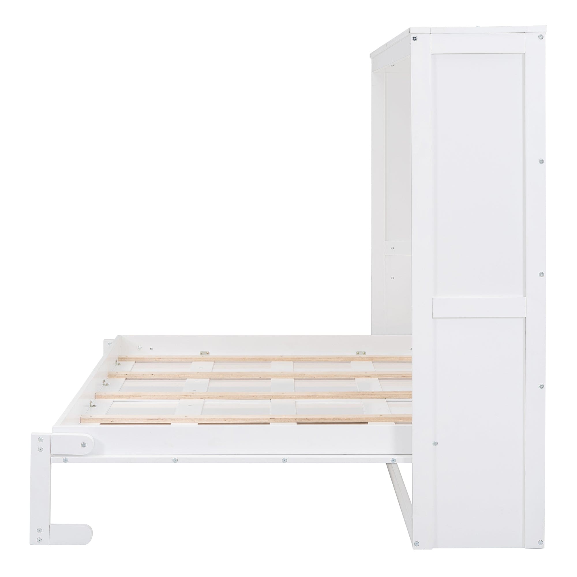 Full Size Murphy Bed Wall Bed,White